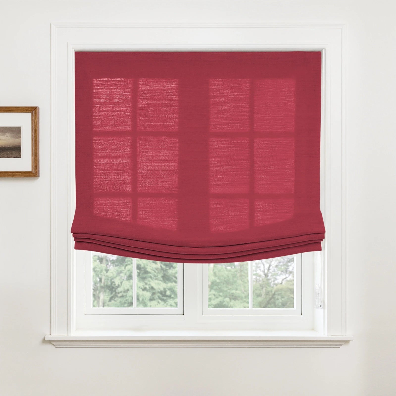 Custom Relaxed Roman Shades Cord Lift