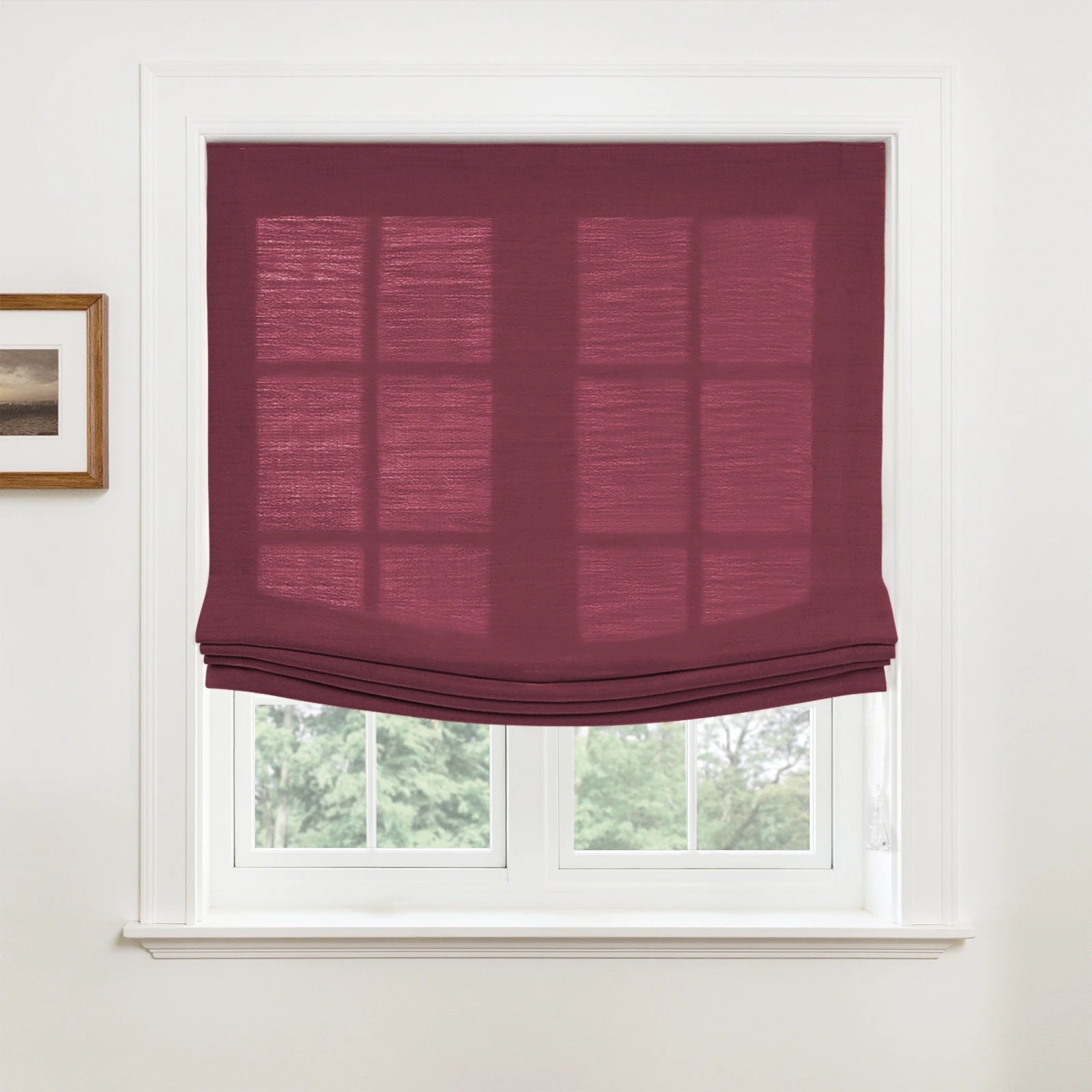 Custom Relaxed Roman Shades Cord Lift
