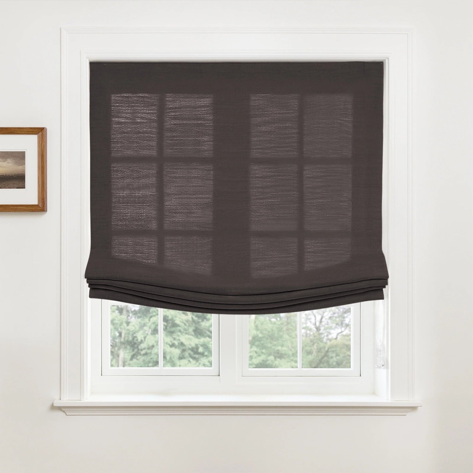 Custom Relaxed Roman Shades Cord Lift