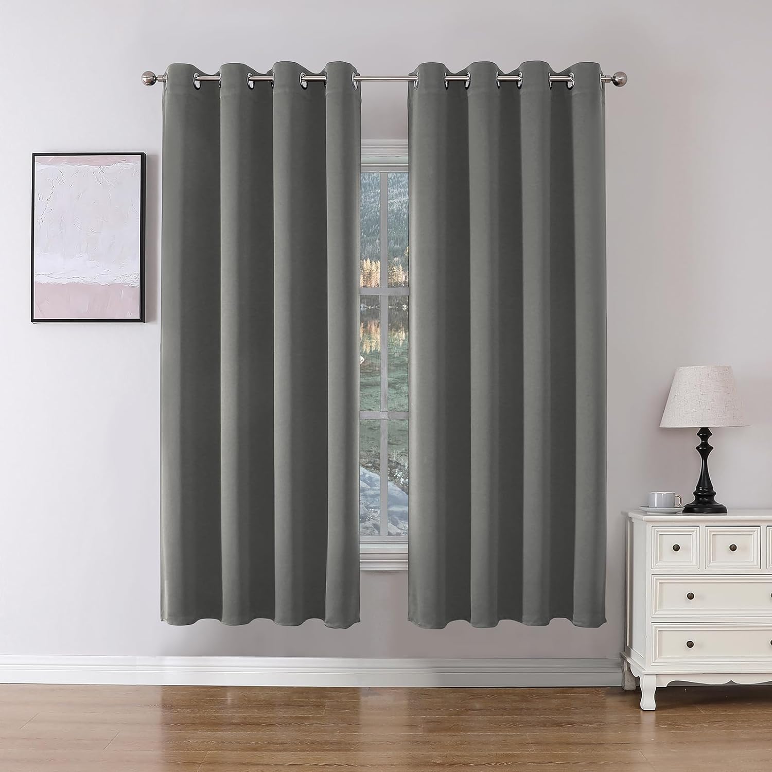 Joydeco Blackout Curtains 2 Panels Set, featuring thermal insulated long curtains
