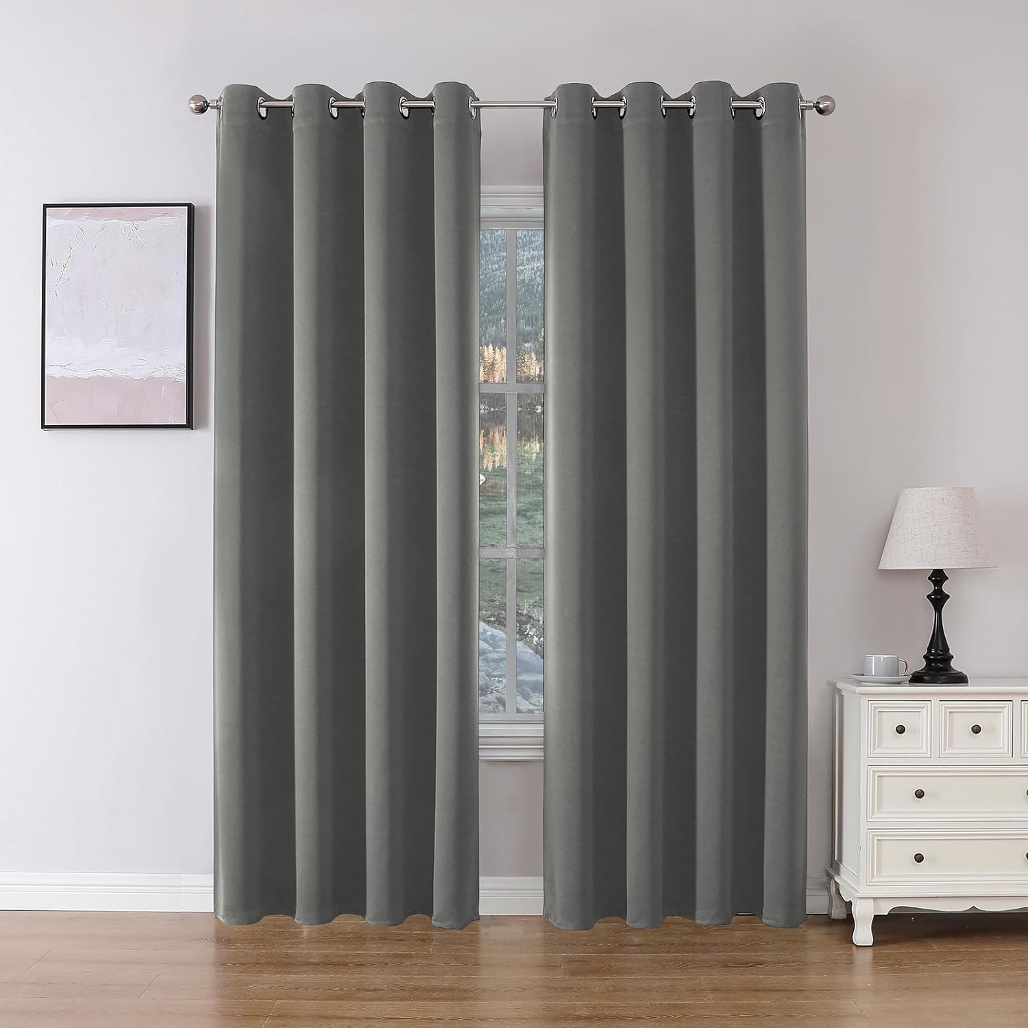 Joydeco Blackout Curtains 2 Panels Set, featuring thermal insulated long curtains