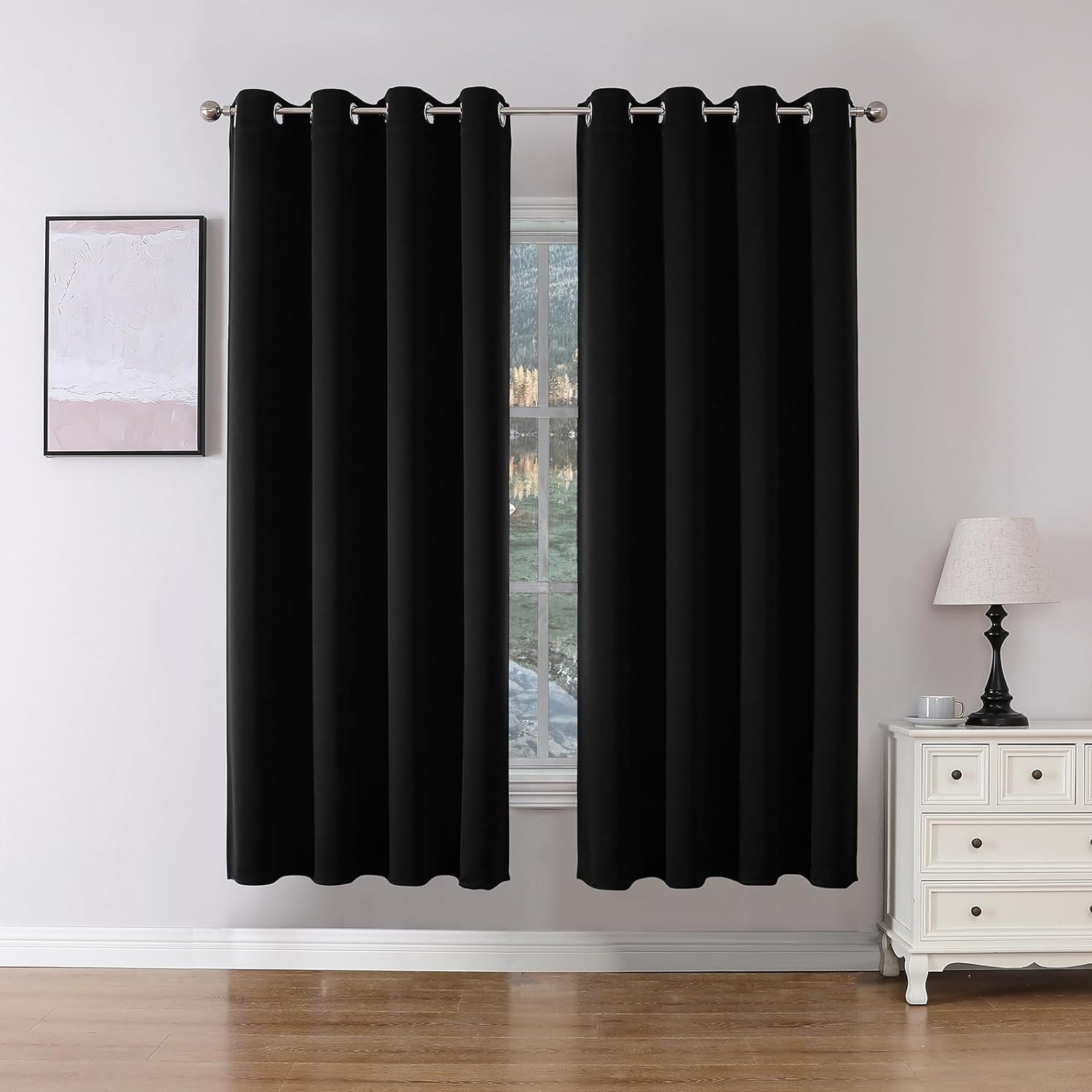 Joydeco Blackout Curtains 2 Panels Set, featuring thermal insulated long curtains