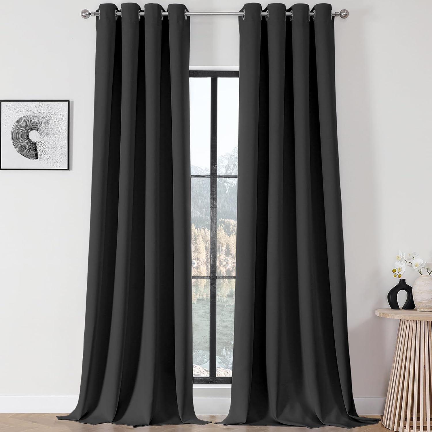 Joydeco Blackout Curtains 2 Panels Set, featuring thermal insulated long curtains