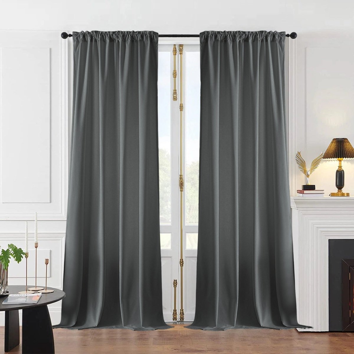Joydeco Luxury Velvet Blackout Curtains - Thermal Insulated & Rod Pocket