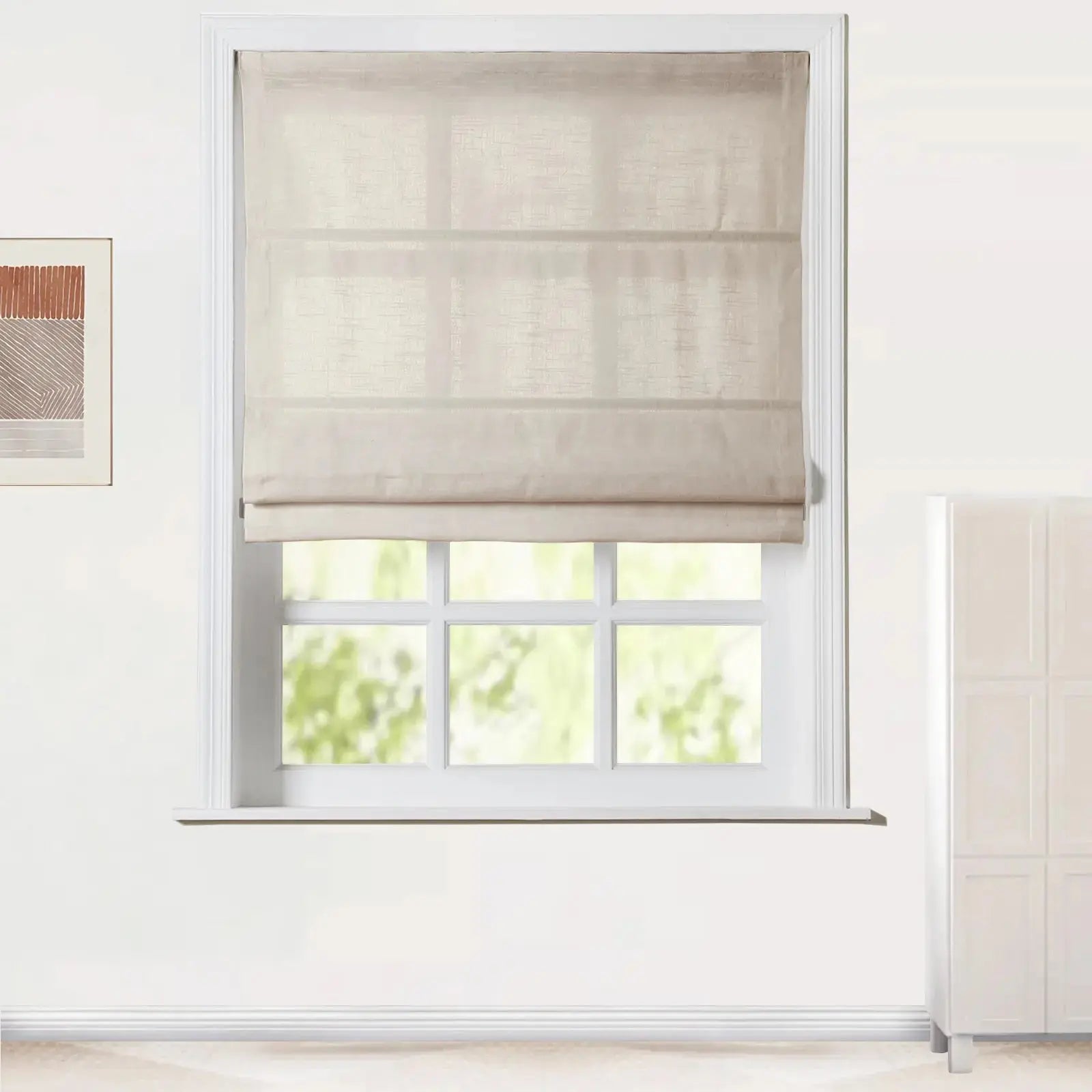 Jawara Roman Shade Cordless-Wooden Headrail TWOPAGES