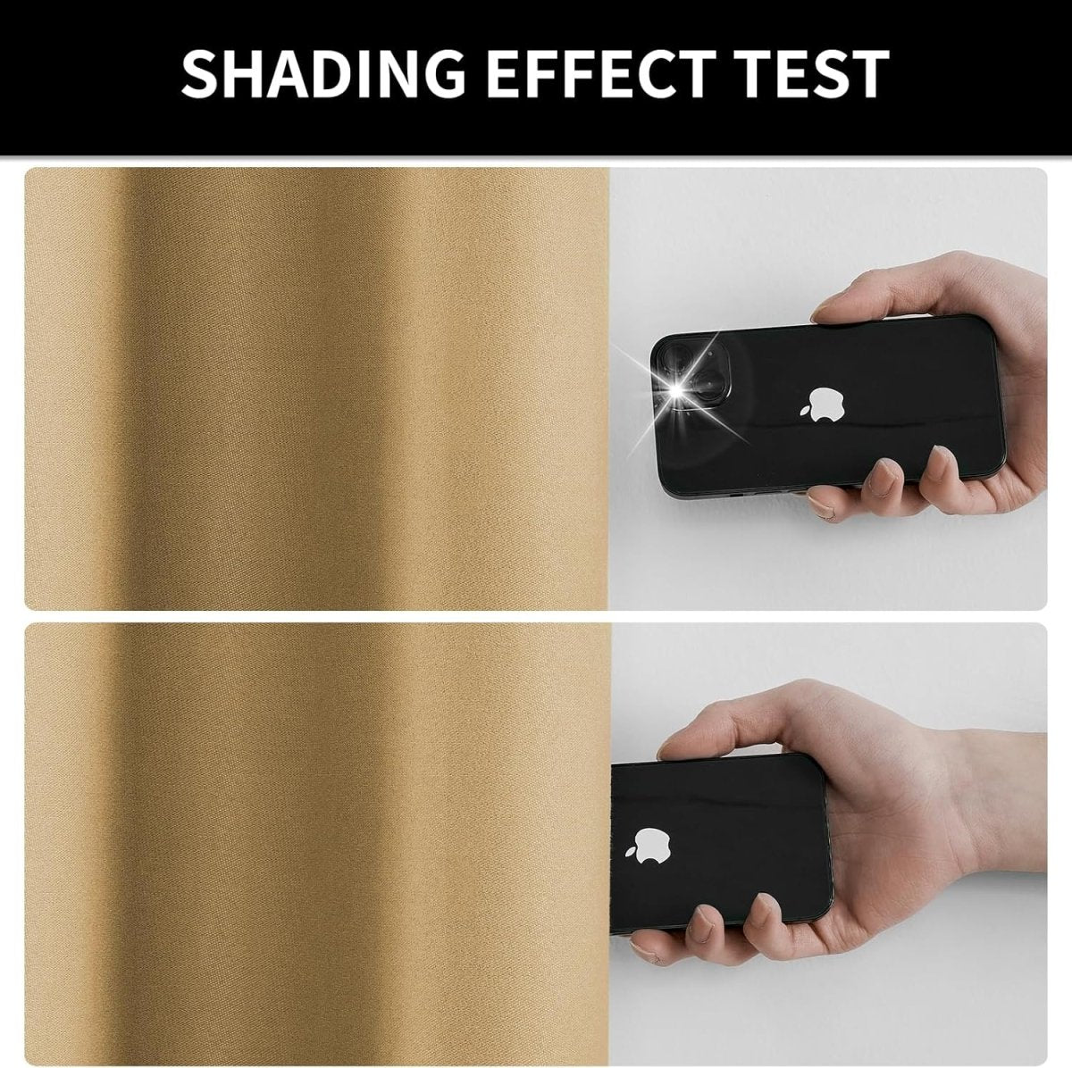 Joydeco Blackout Curtains 2 Panels Set, featuring thermal insulated long curtains Dark Beige Curtains