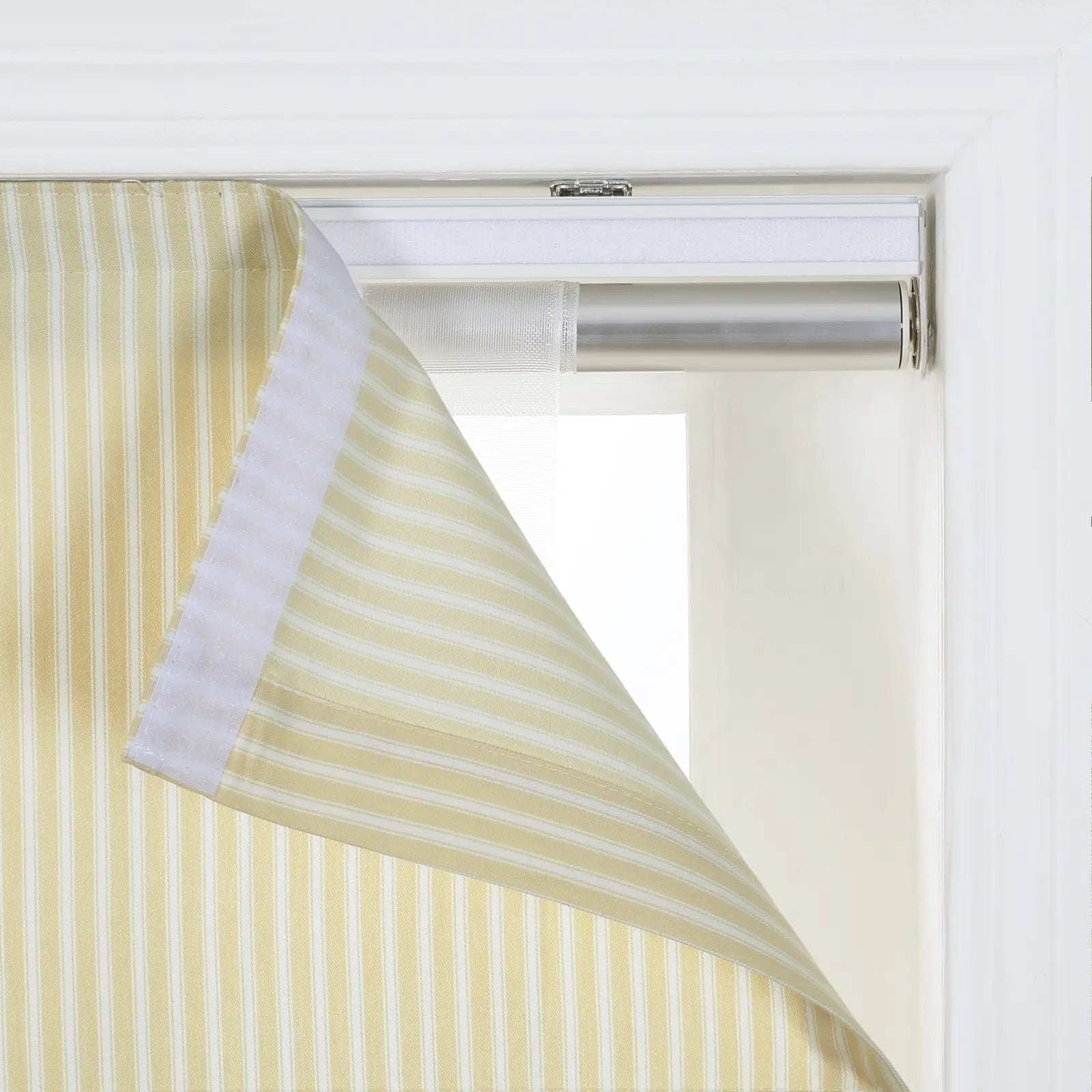 Jana Cordless Roman Shades 100% Cotton Striped Plus Size