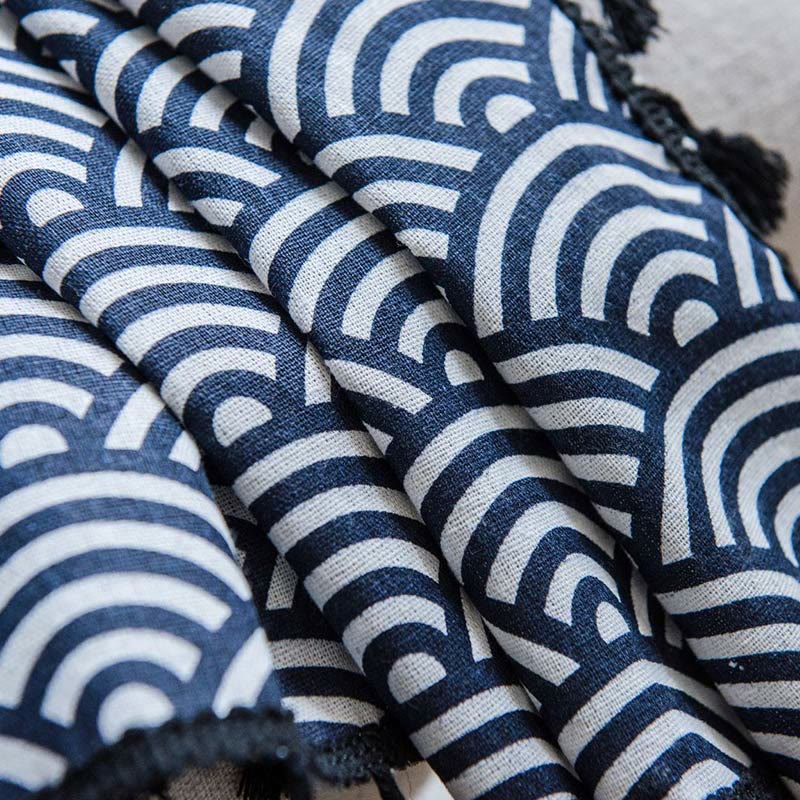 Fish Scale Semi Blockout Tassel Curtain Curtains Ownkoti 6