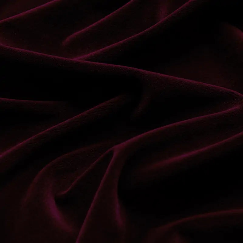 Red velvet pinch pleat luxury drapes with blackout insulation for rich style