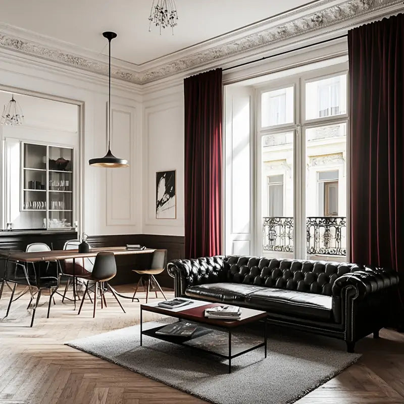 Red velvet pinch pleat luxury drapes with blackout insulation for rich style