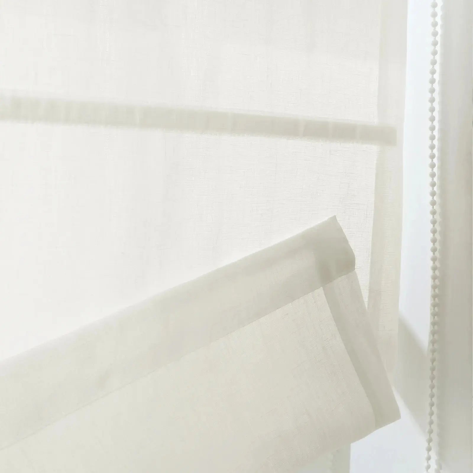 Patti Belgian Linen Roman Shade Cord Lift TWOPAGES