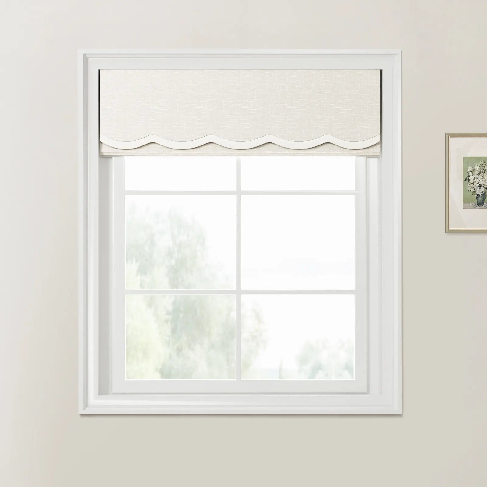 Patti Linen Valanced Day Night Roman Shade Cord Lift