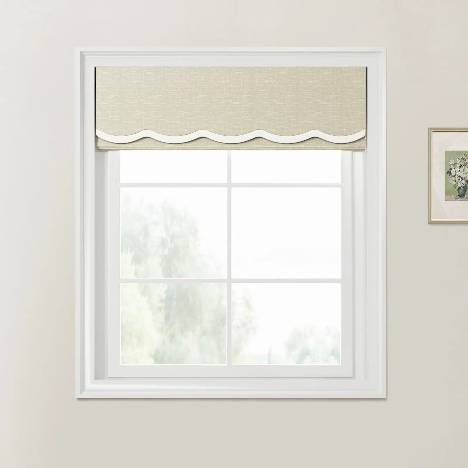 Patti Linen Valanced Day Night Roman Shade Cord Lift