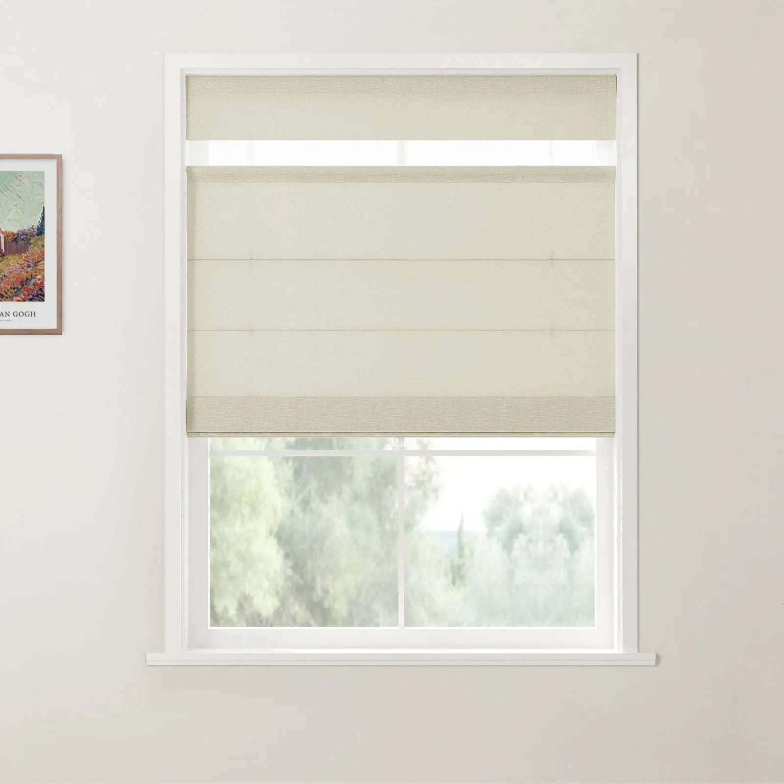 Patti Linen Top Down Bottom Up Roman Shade Cordless