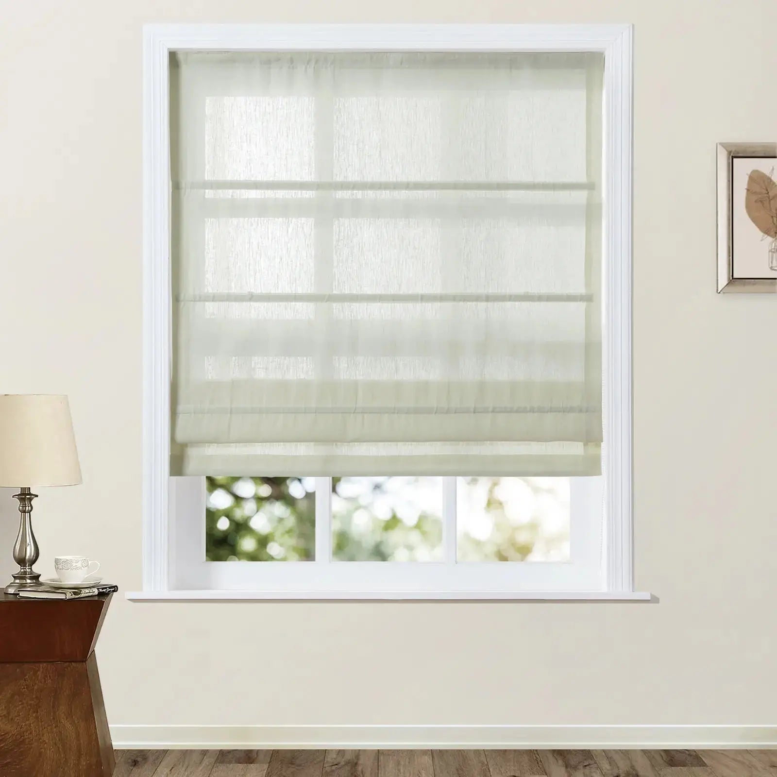 Patti Belgian Linen Roman Shade Cord Lift TWOPAGES