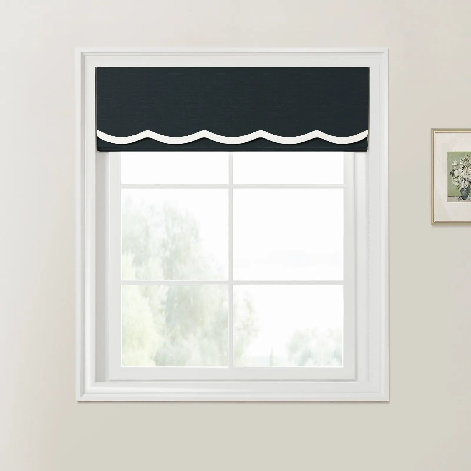 Patti Linen Valanced Day Night Roman Shade Cord Lift