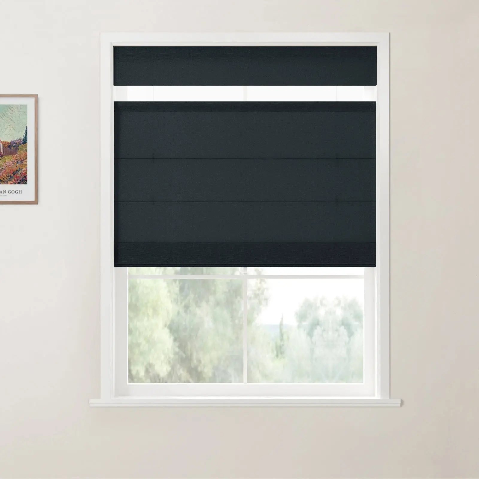 Patti Linen Top Down Bottom Up Roman Shade Cordless