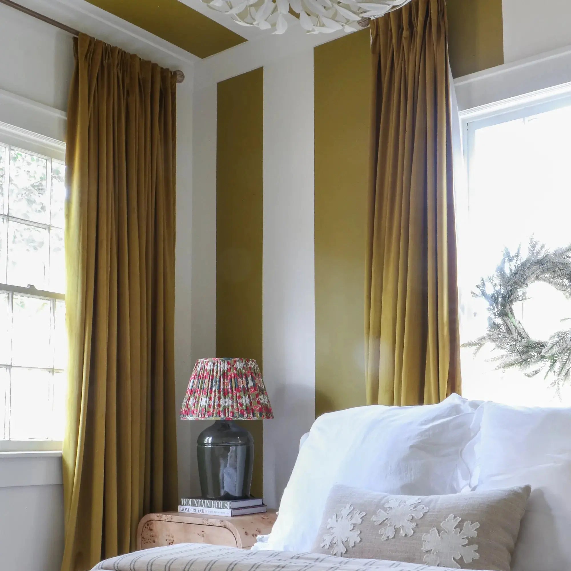 Birkin velvet pleated drapery for elegant insulated room style