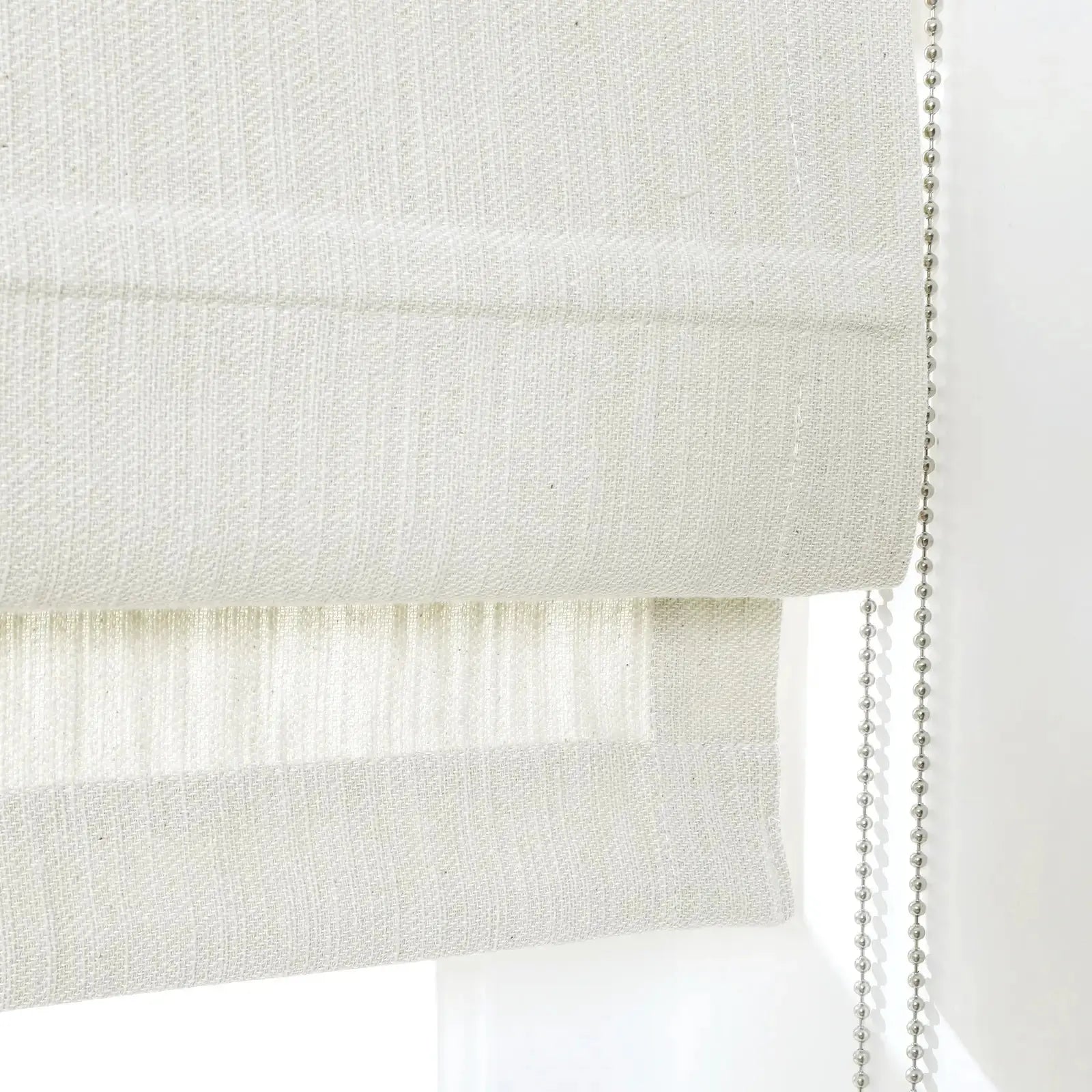 Cloe Cotton Blend Roman Shade Cord Lift TWOPAGES