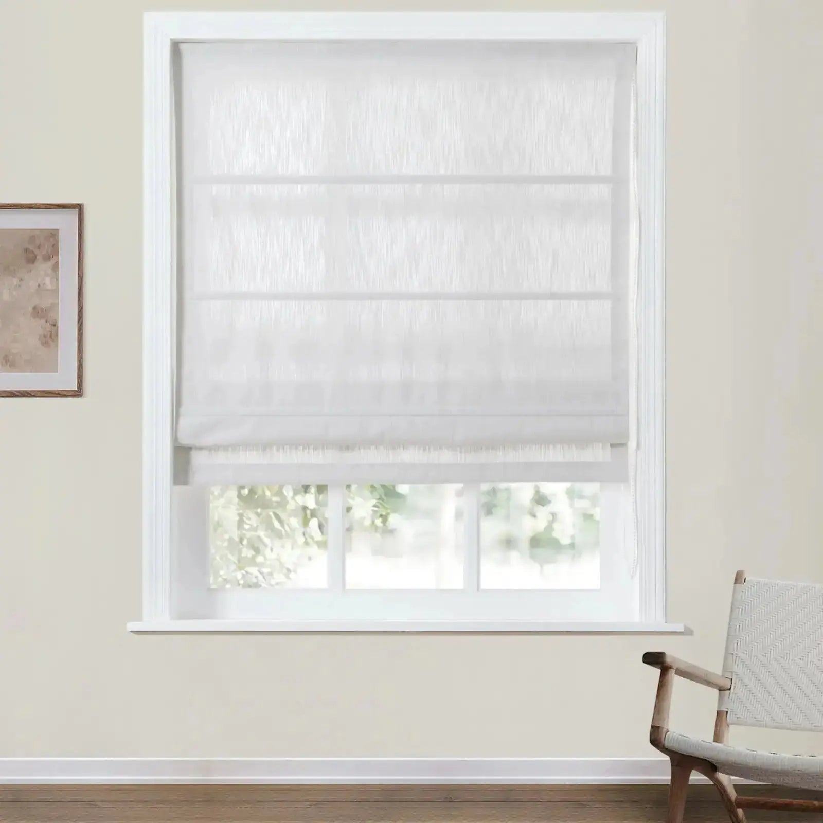 Cloe Cotton Blend Roman Shade Cord Lift -TWOPAGES