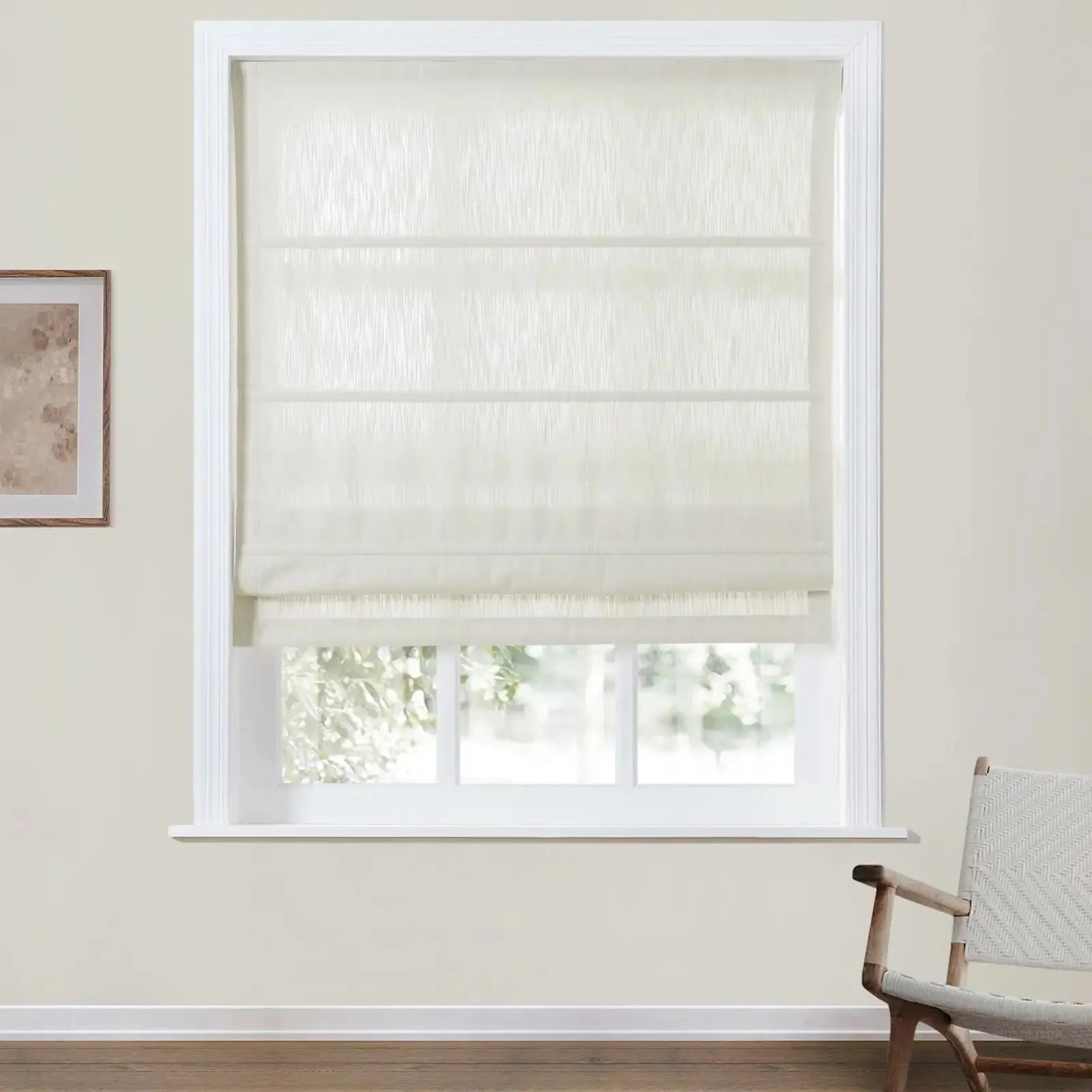 Cloe Cotton Blend Roman Shade Cord Lift TWOPAGES