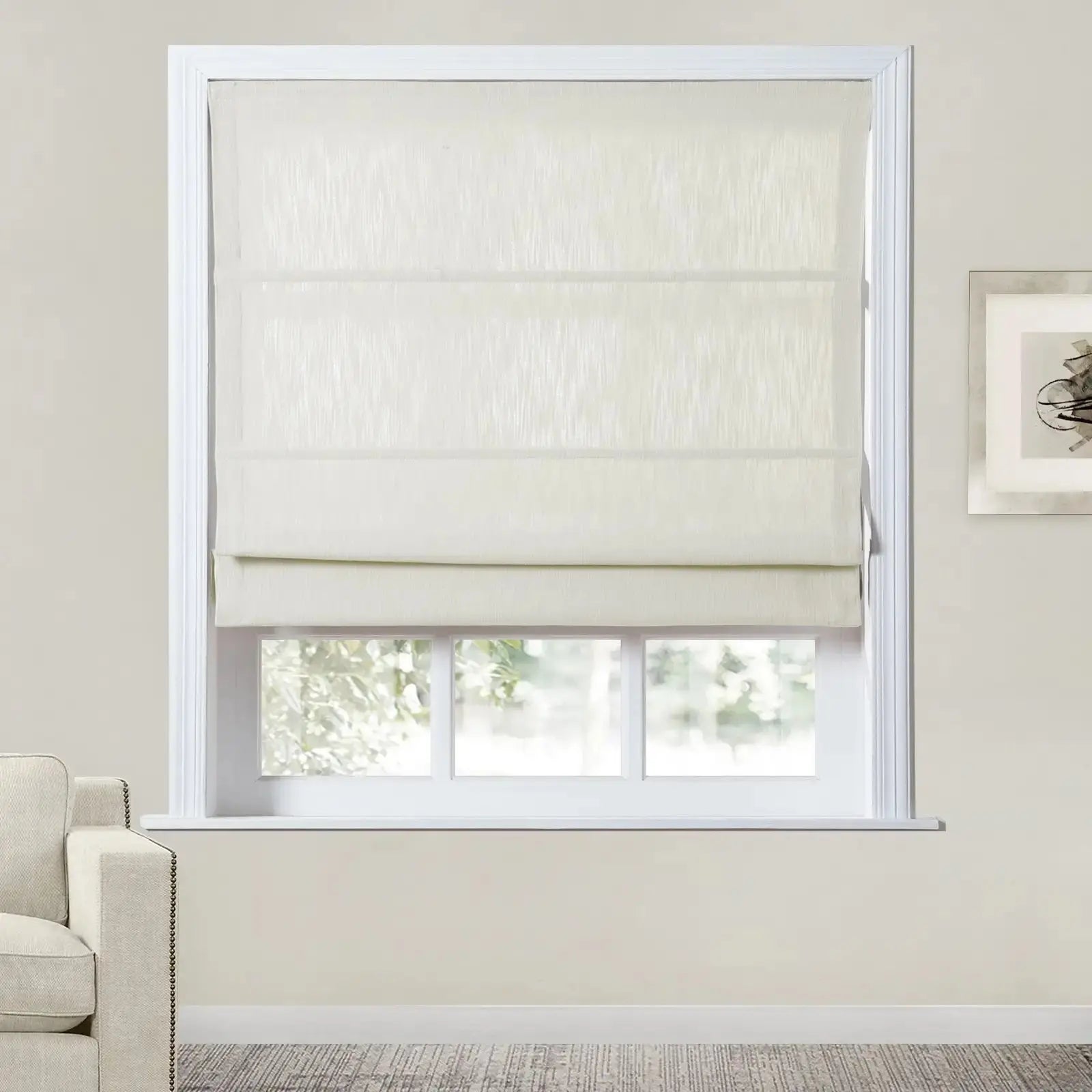 Cloe Cotton Blend Cordless Roman Shade TWOPAGES