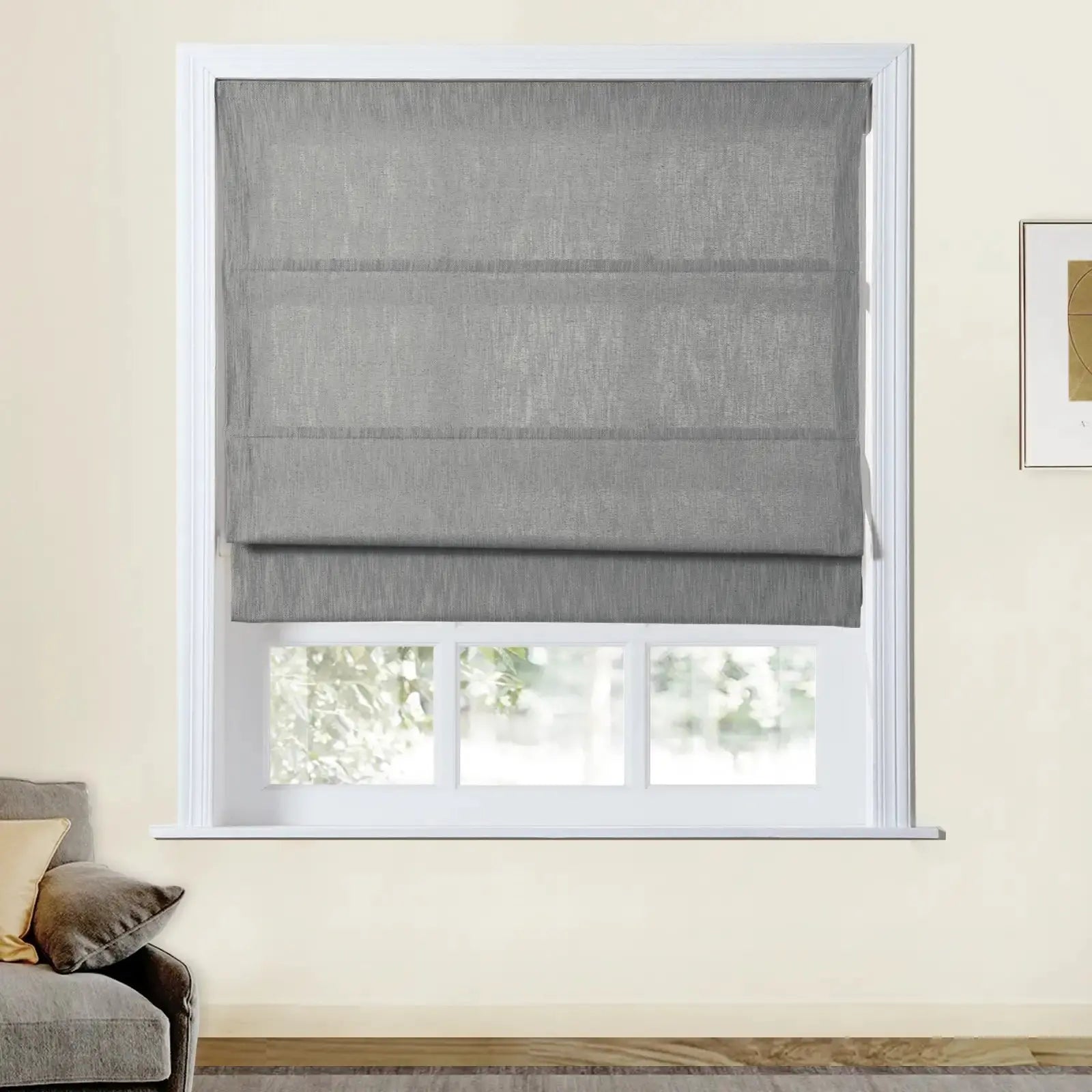 Cloe Cotton Blend Cordless Roman Shade TWOPAGES