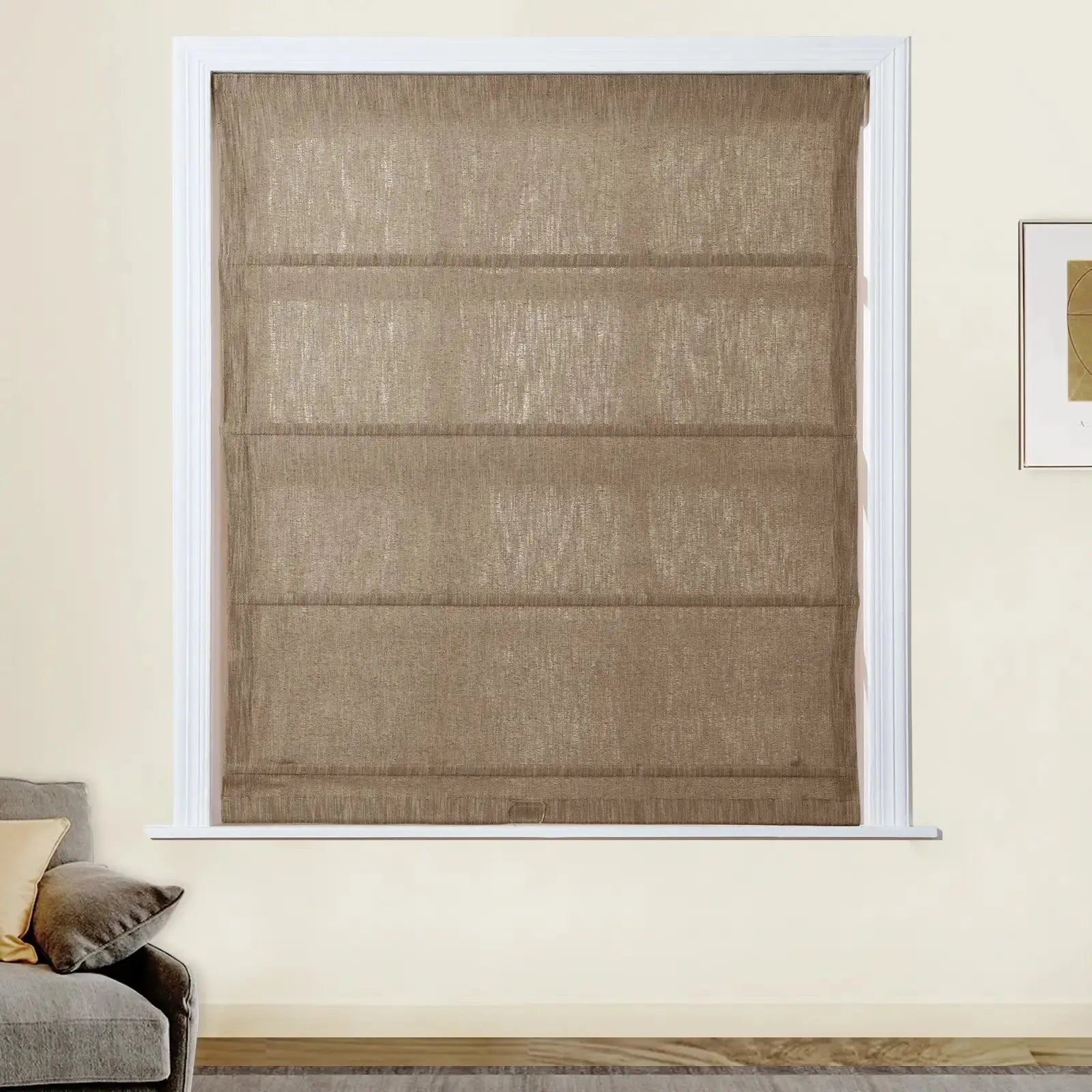 Cloe Cotton Blend Cordless Roman Shade TWOPAGES