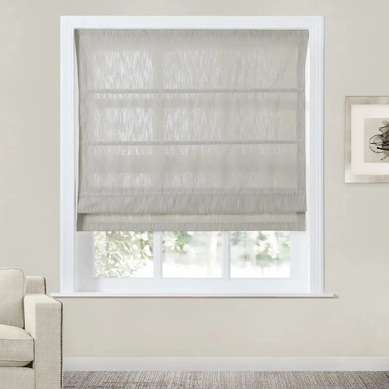 Cloe Cotton Blend Roman Shade Cord Lift TWOPAGES