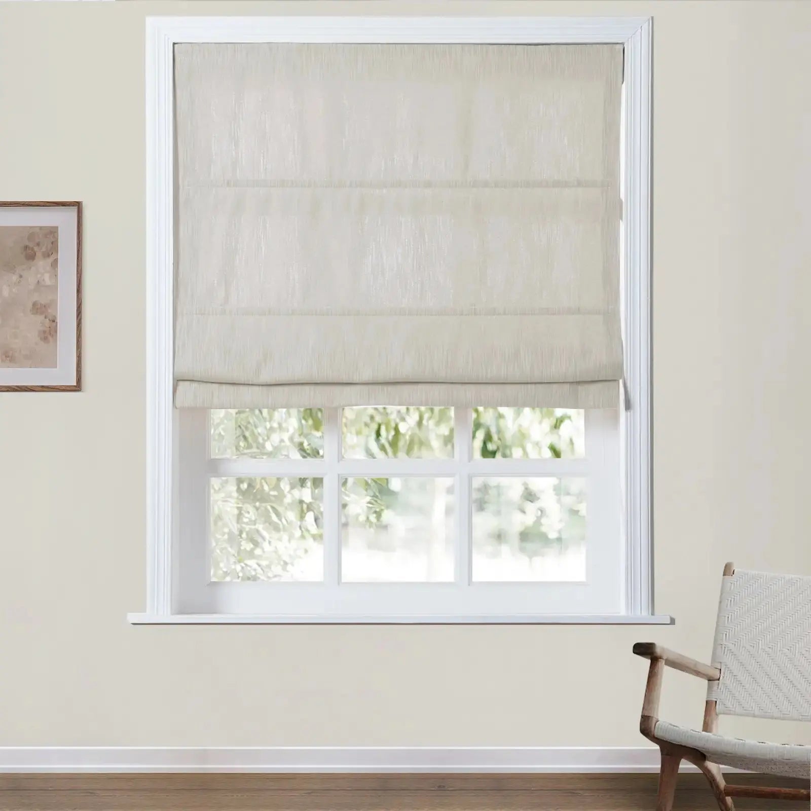 Cloe Cotton Blend Cordless Roman Shade TWOPAGES