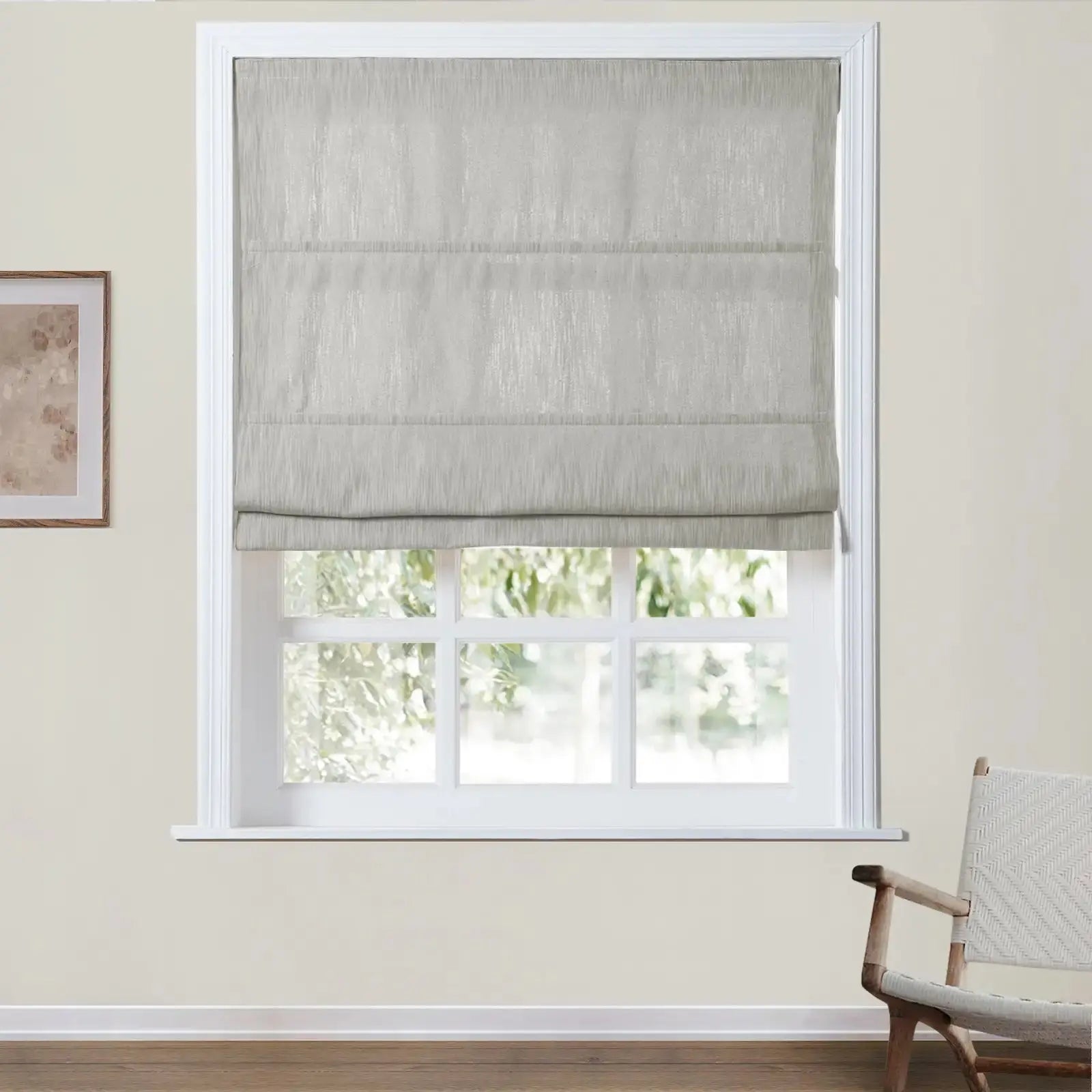 Cloe Cotton Blend Cordless Roman Shade TWOPAGES
