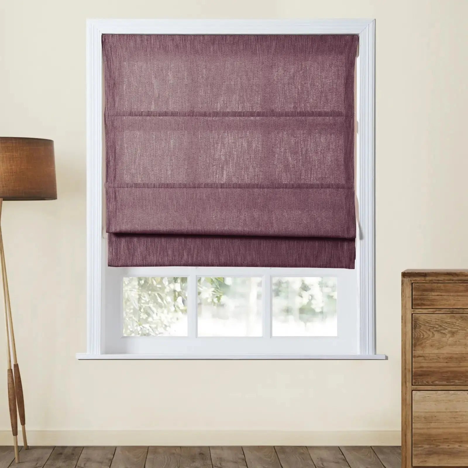 Cloe Cotton Blend Cordless Roman Shade TWOPAGES