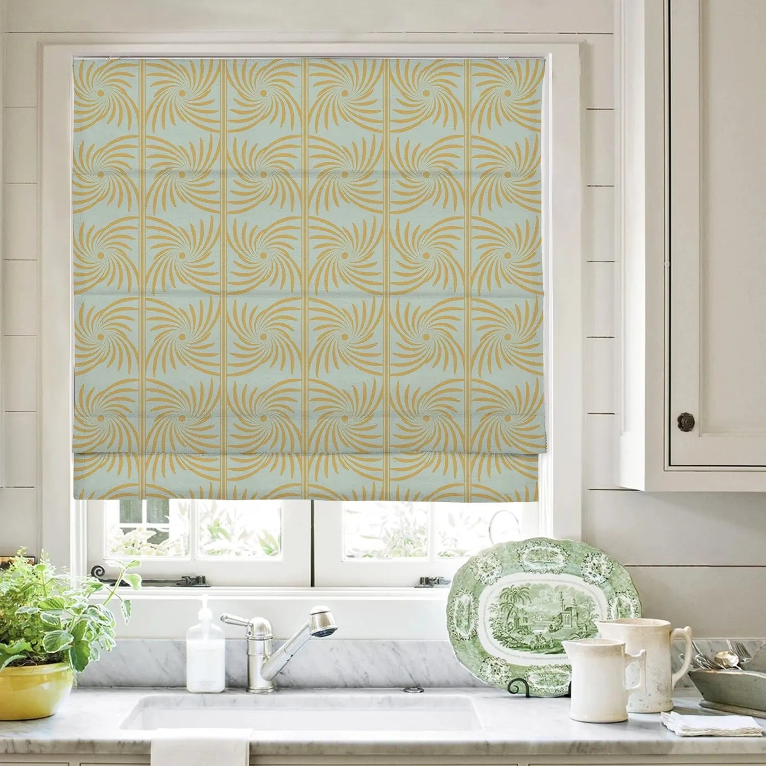 Printed Roman Shade Cord Lift