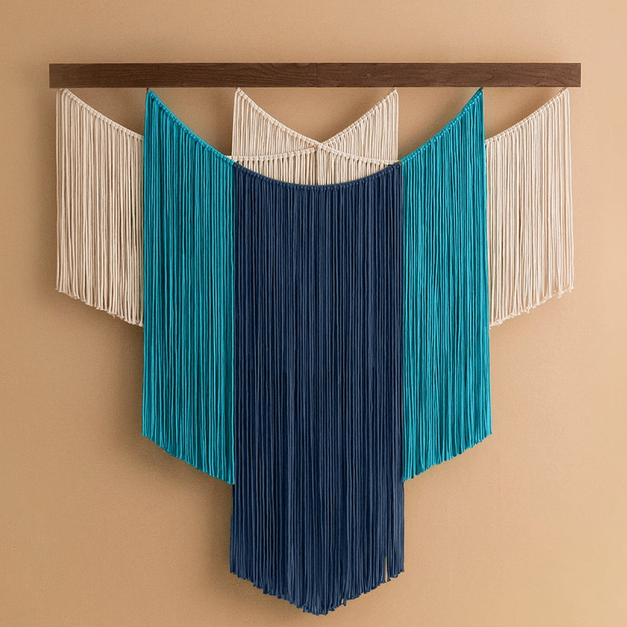 The Shield Macrame Wall Hanging – Boho Layered Fiber Wall Art V83