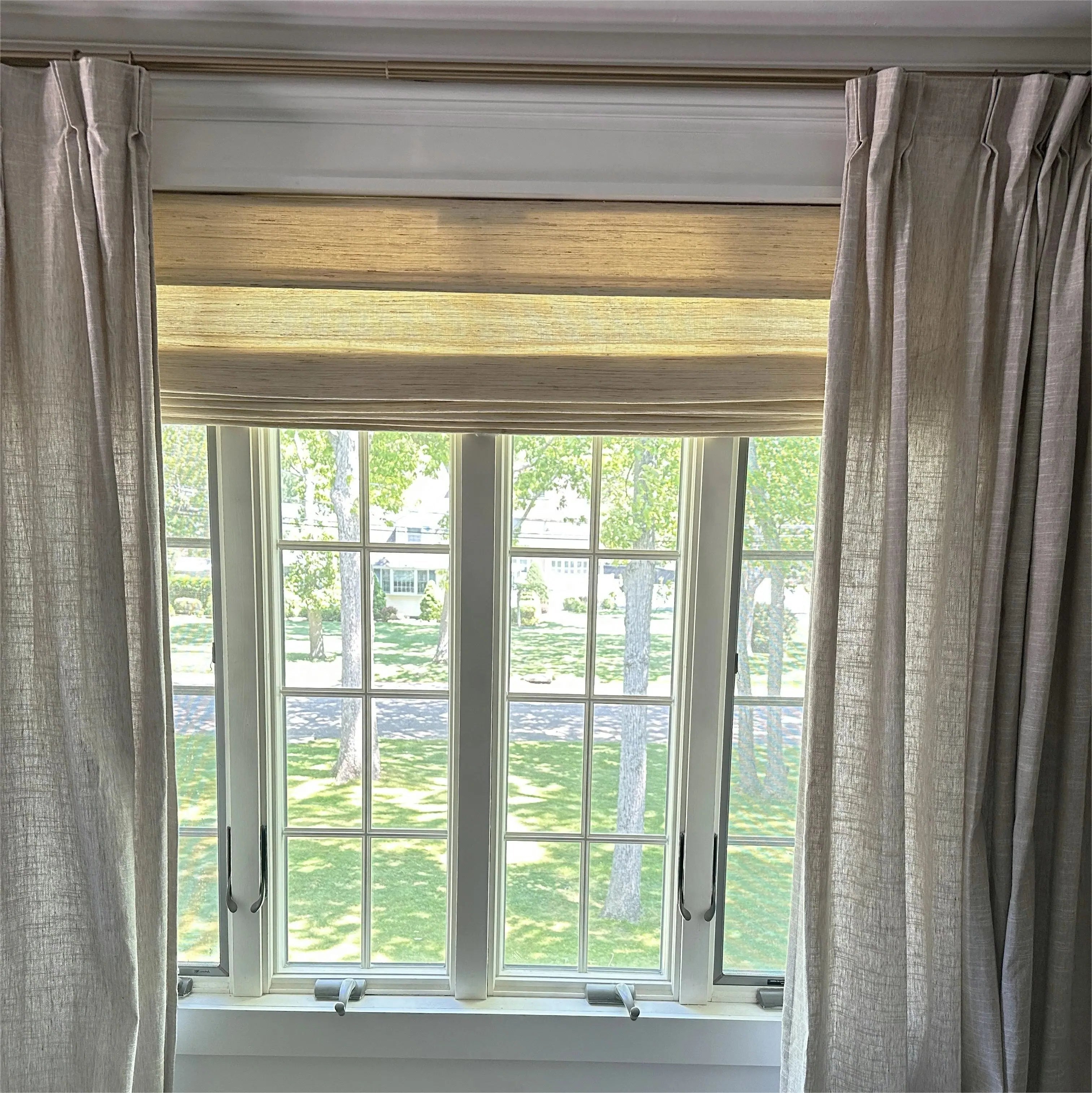 Natural Ramie Bamboo Woven Shade - Cashew TWOPAGES CURTAINS