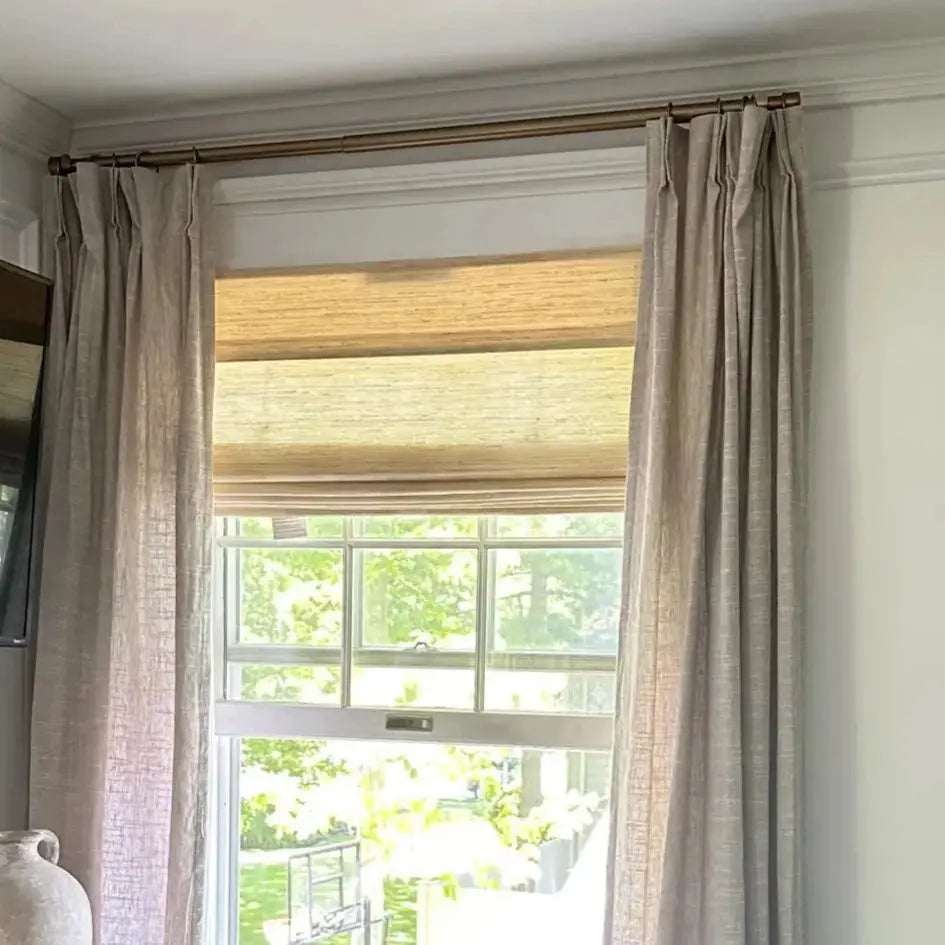 Natural Ramie Bamboo Woven Shade - Cashew TWOPAGES CURTAINS