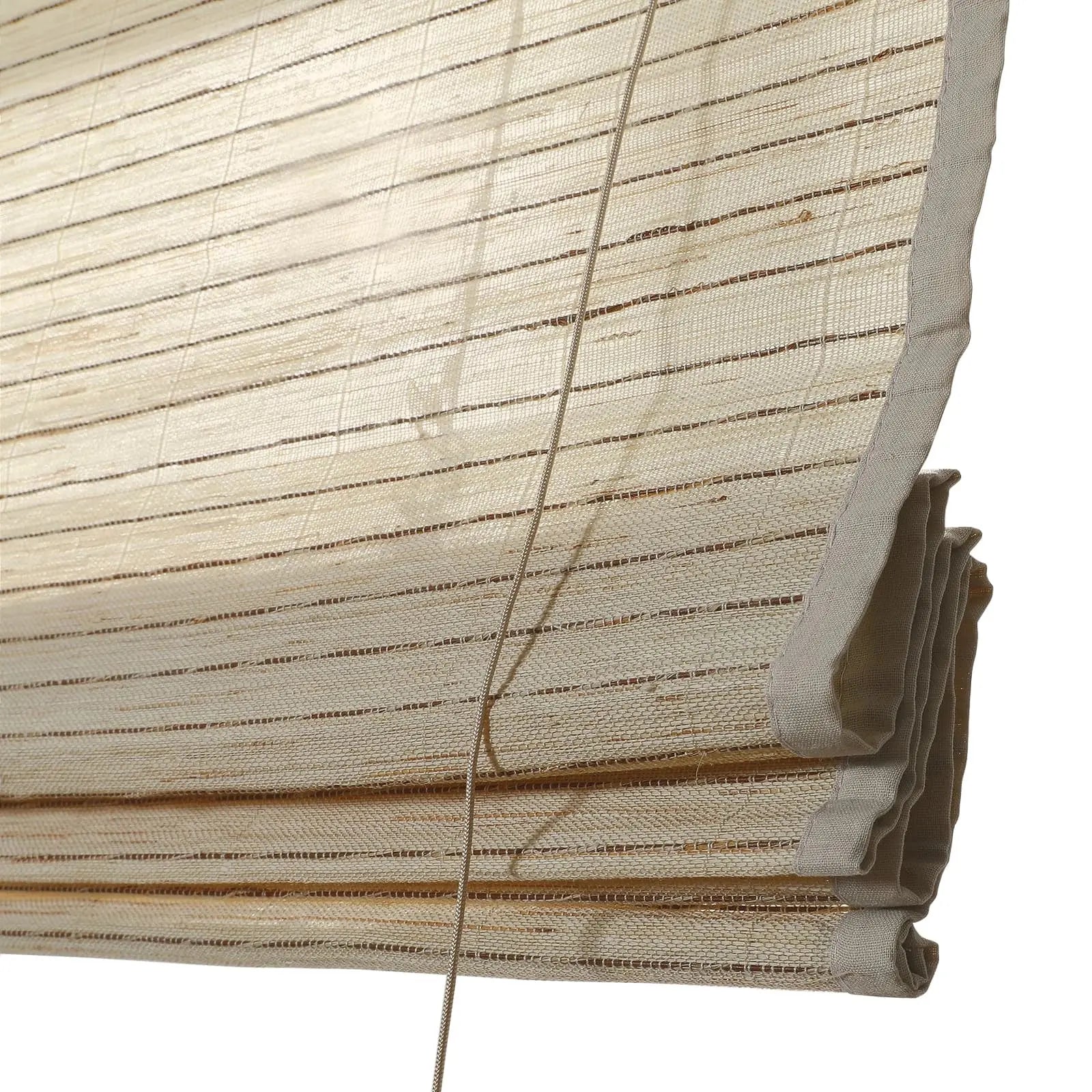 Natural Ramie Bamboo Woven Shade - Sand Beige TWOPAGES CURTAINS