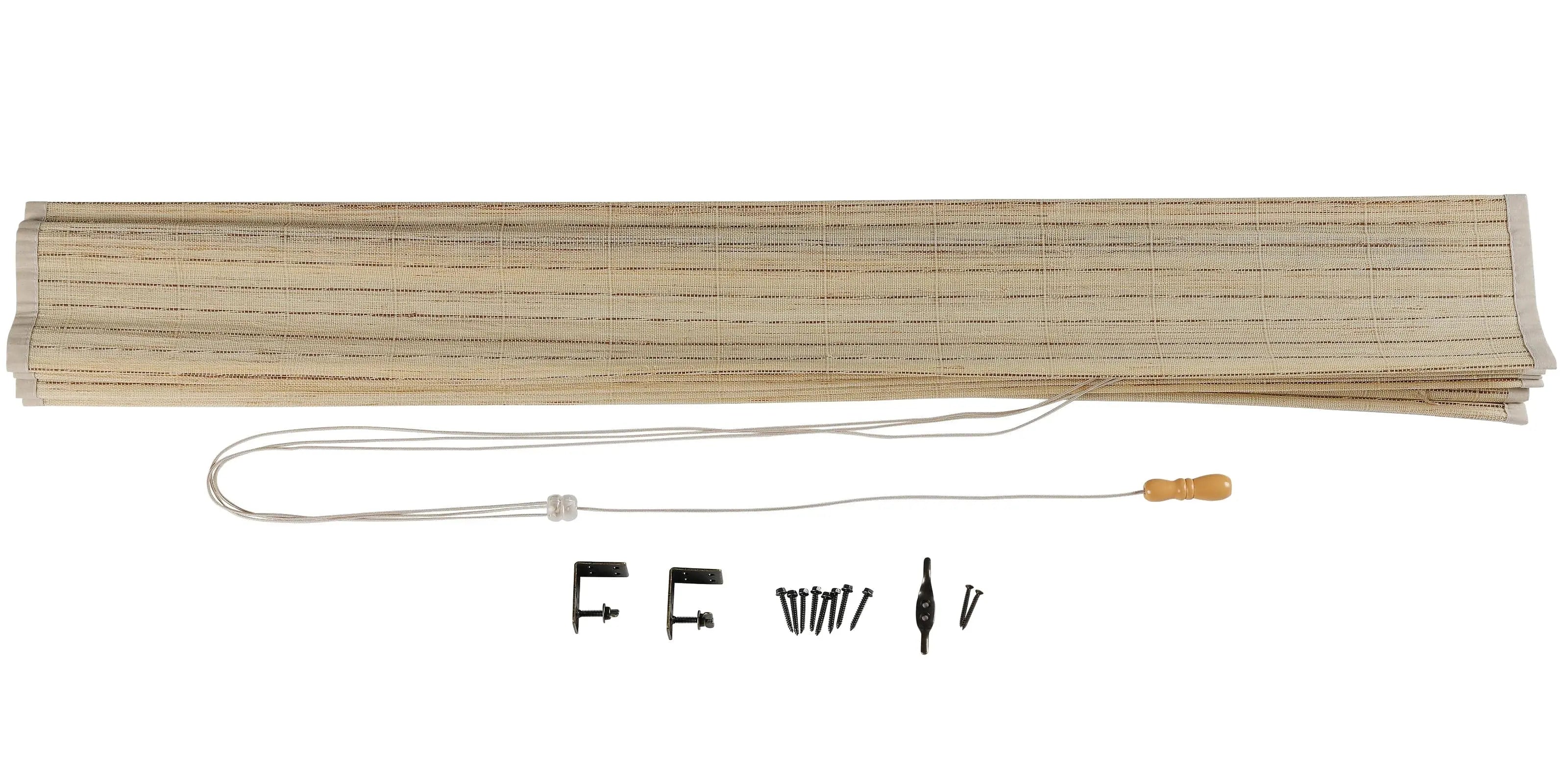 Natural Ramie Bamboo Woven Shade - Sand Beige TWOPAGES CURTAINS