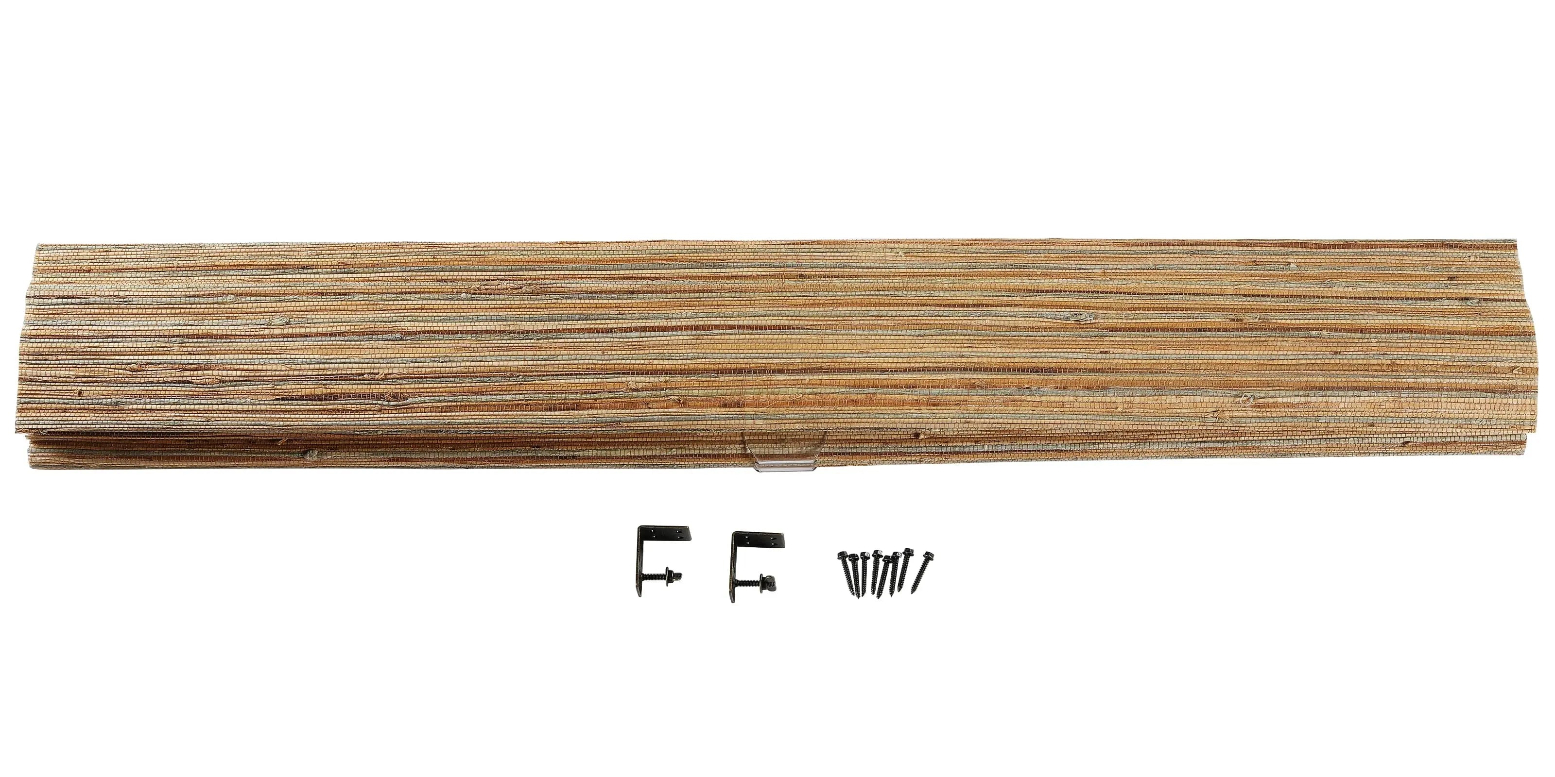 Natural Ramie Bamboo Woven Shade - Honeynut TWOPAGES CURTAINS