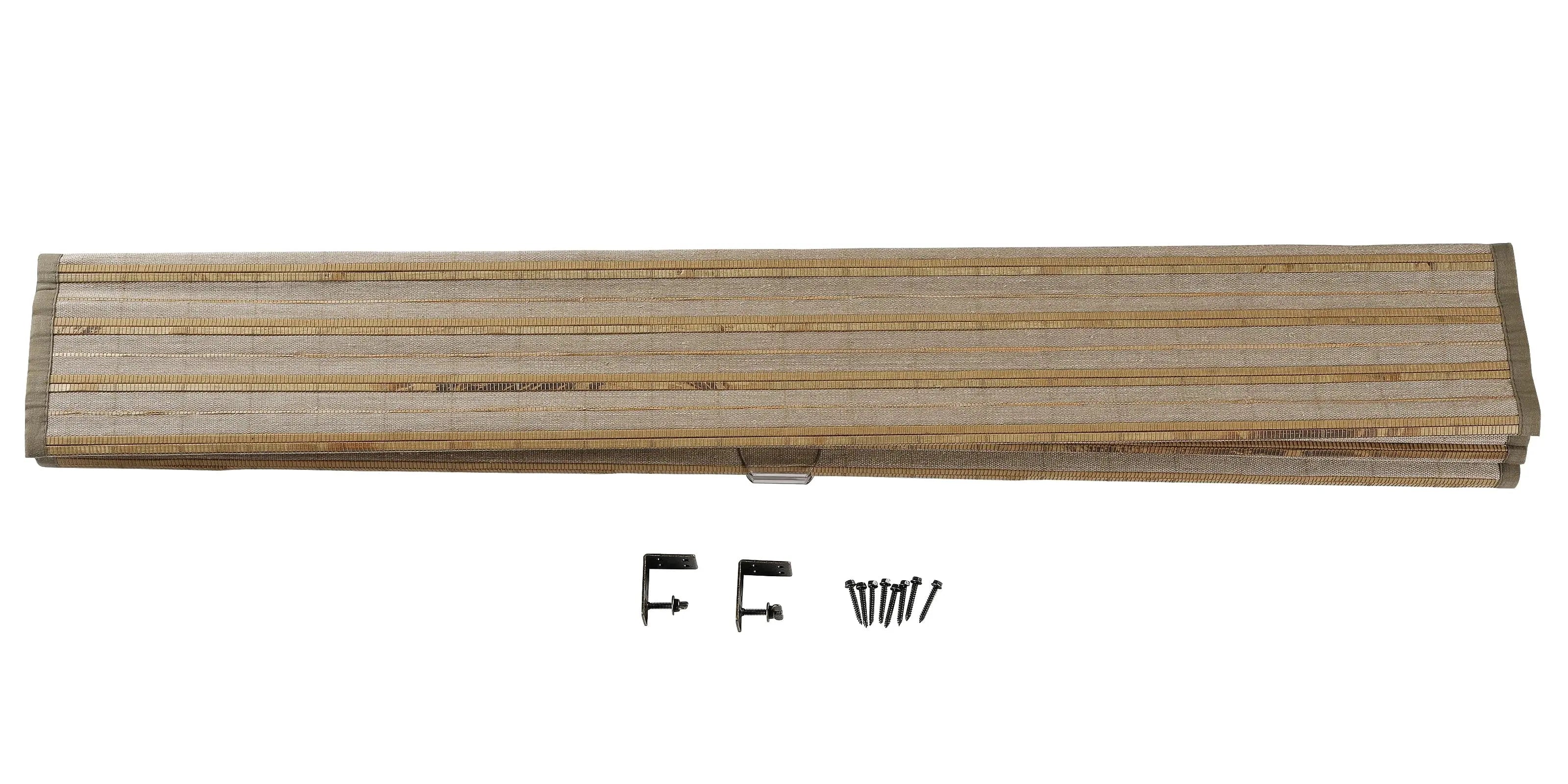 Natural Flax Bamboo Woven Shade - Rattan TWOPAGES CURTAINS