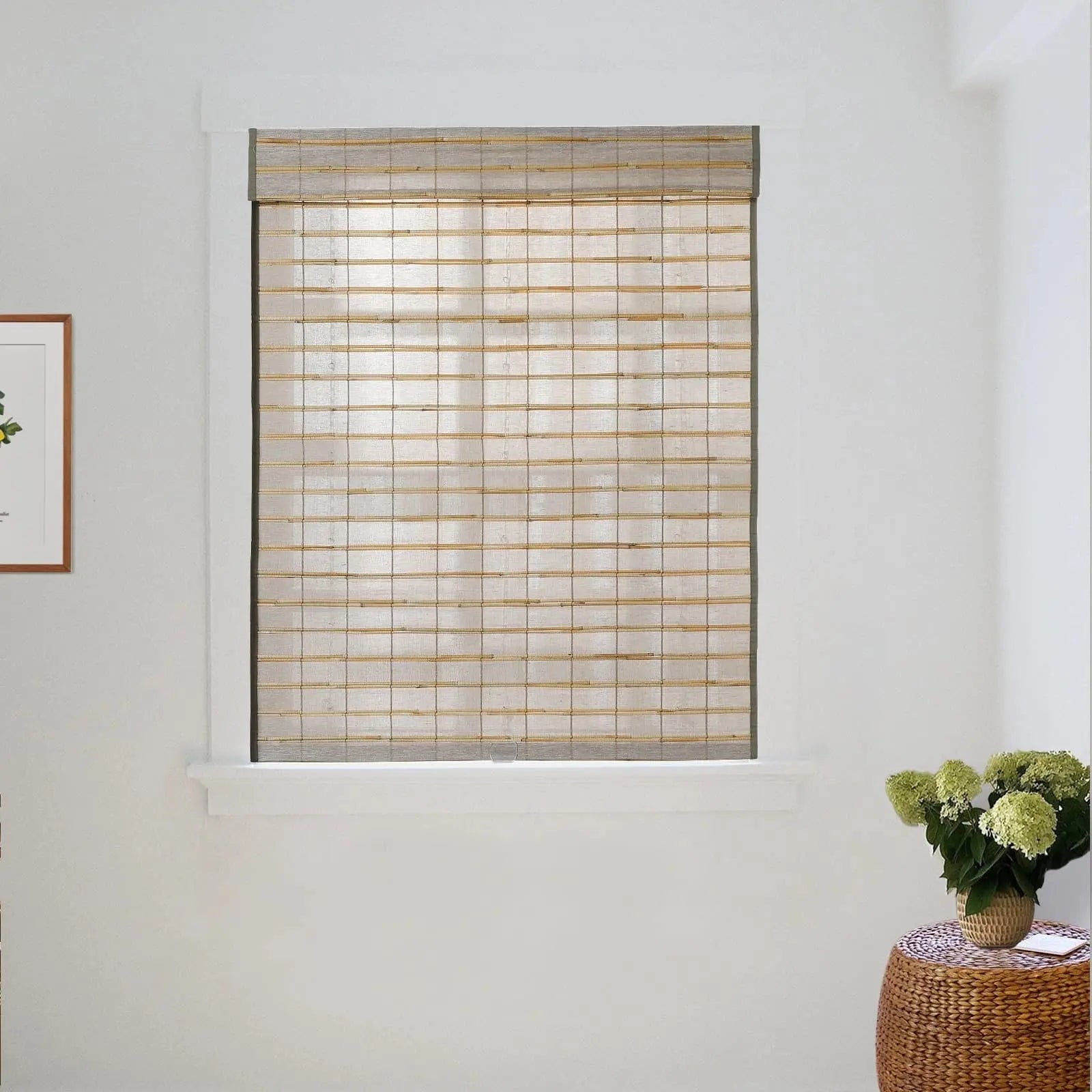Natural Flax Bamboo Woven Shade - Sandbar TWOPAGES CURTAINS