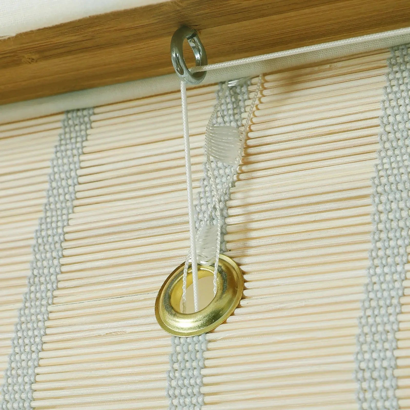 Sybil Bamboo Roman Shade - Natural TWOPAGES CURTAINS