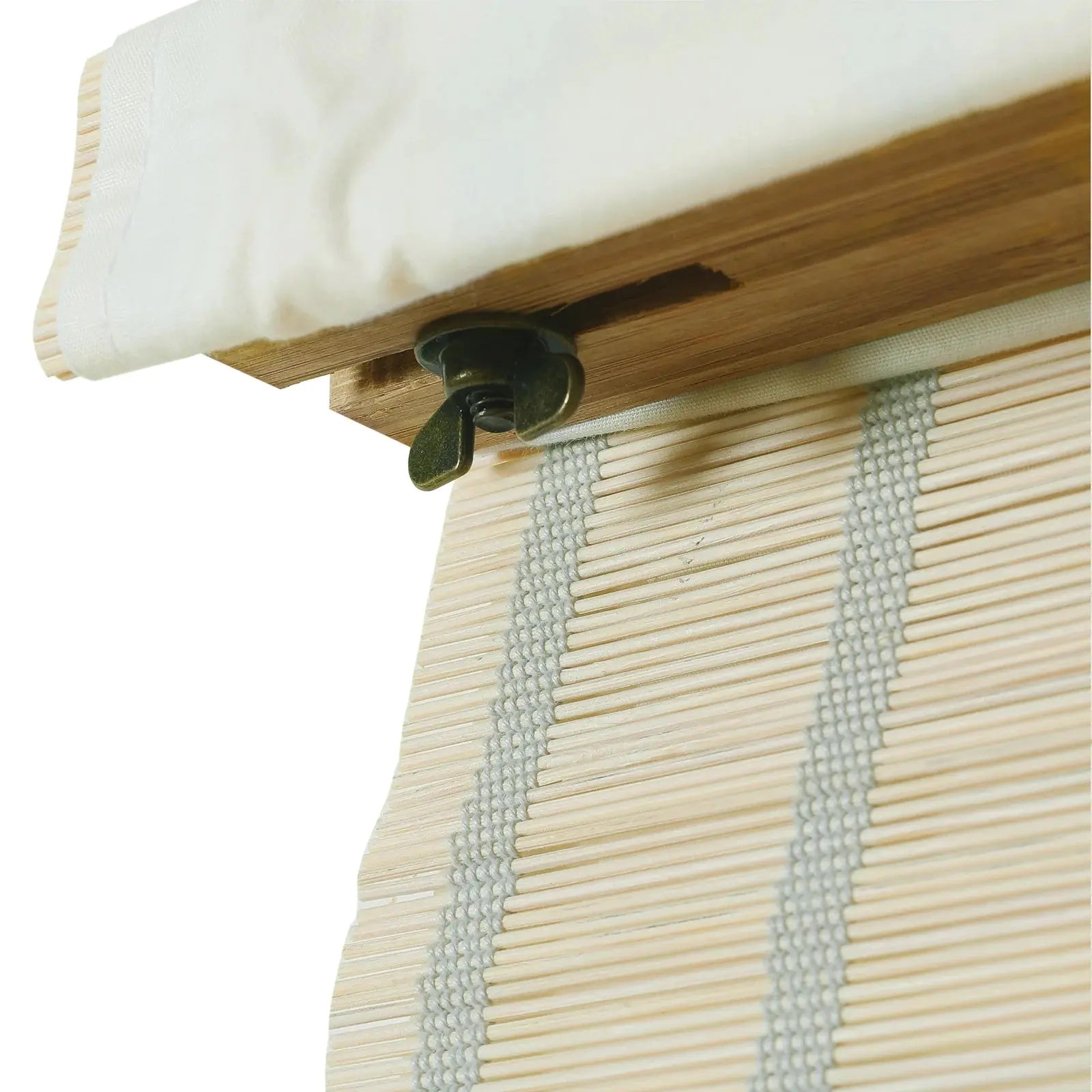 Sybil Bamboo Roman Shade - Natural TWOPAGES CURTAINS
