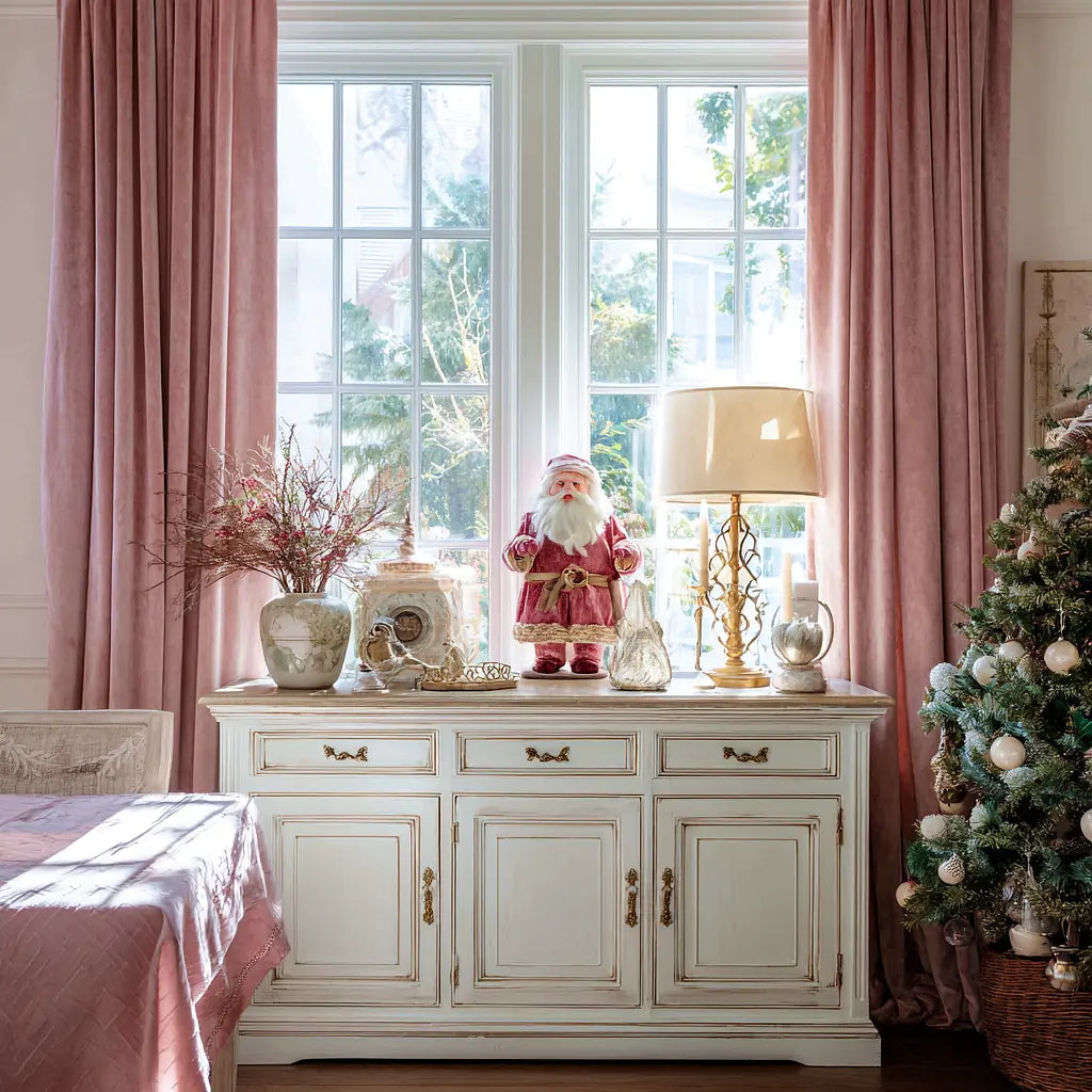 Velvet elegance room darkening pleat curtains with insulation soundproof comfort