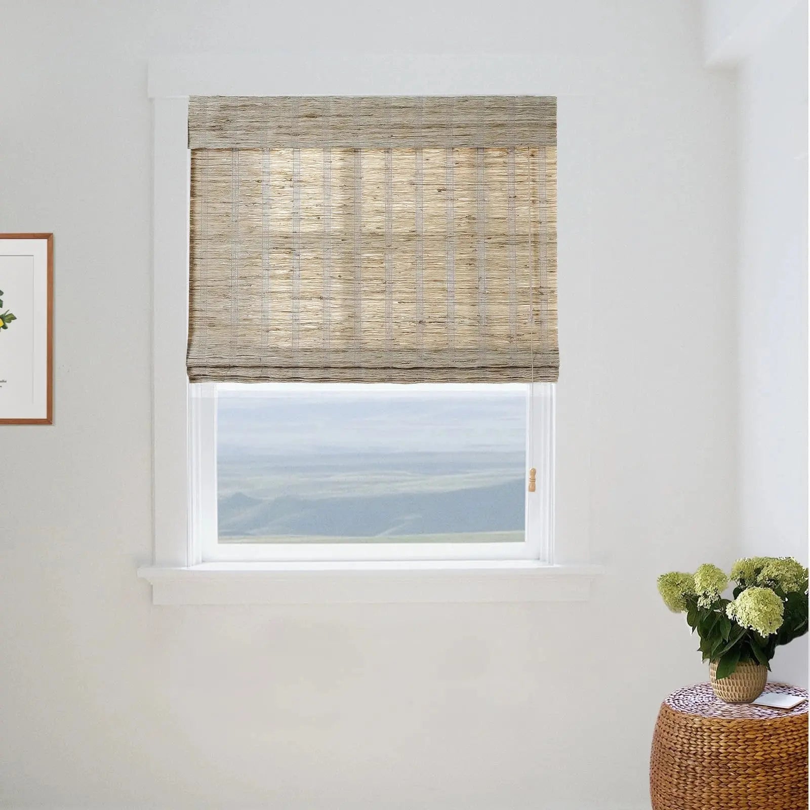 Natural Ramie Bamboo Woven Shade - Almond TWOPAGES CURTAINS