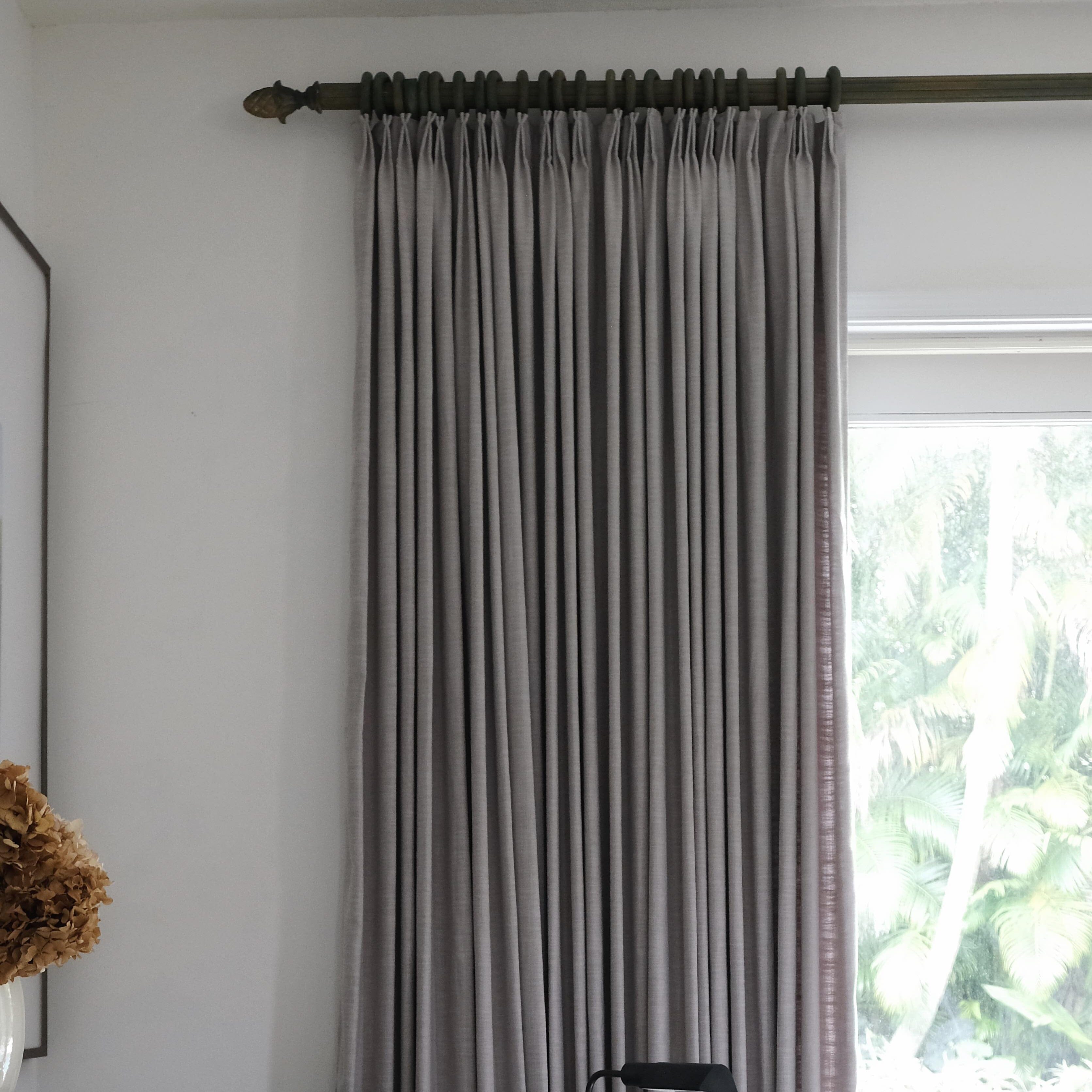 linen extra wide pleated drapery for elegant insulated interiors