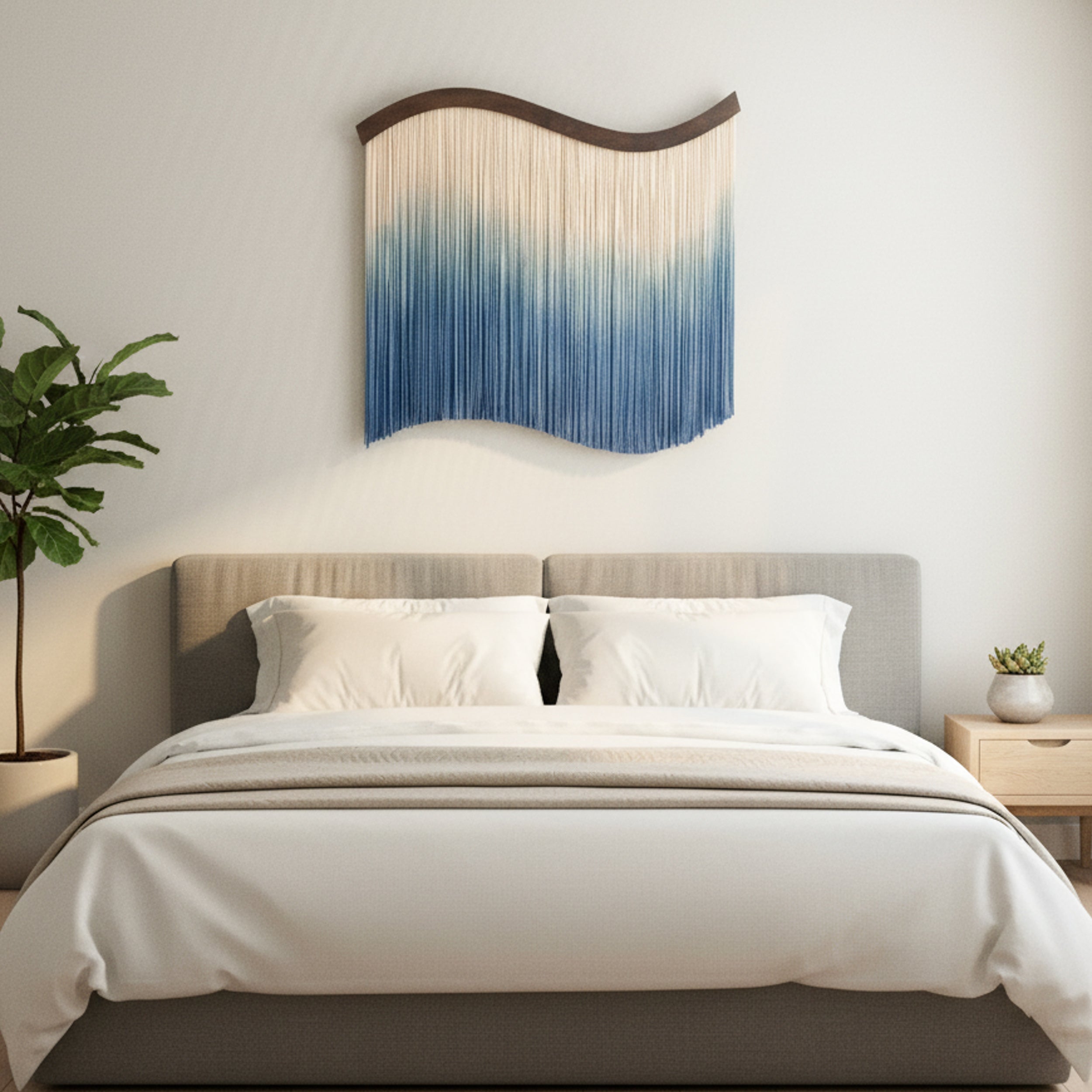 Large Boho Macrame Fiber Wall Hanging U33