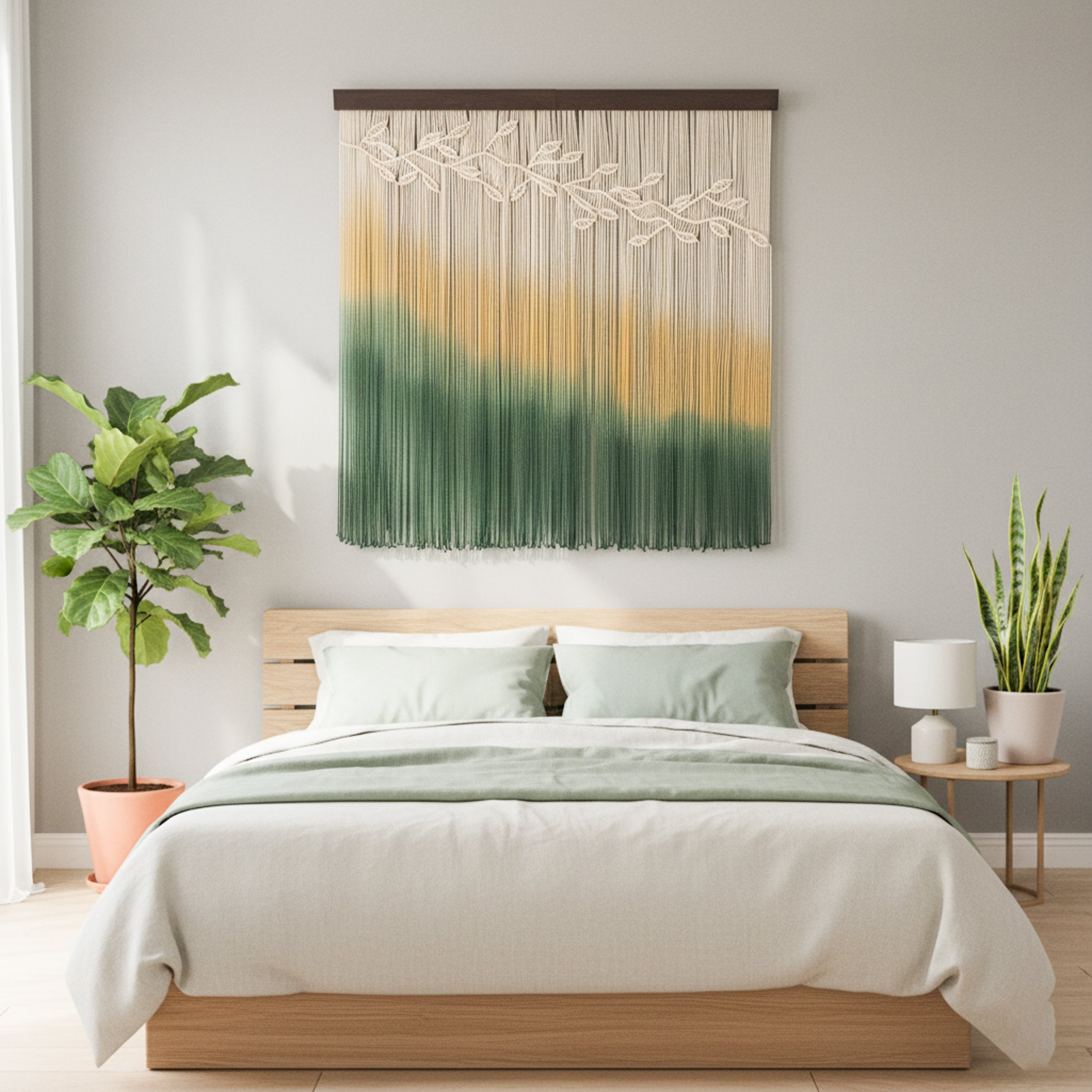 Large Macrame Fiber Wall Hanging Decor U30