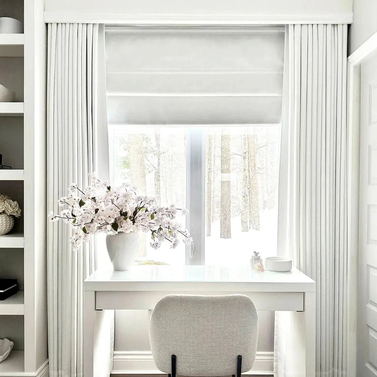 Isabella heavyweight cotton pleated drapery for elegant insulated interiors