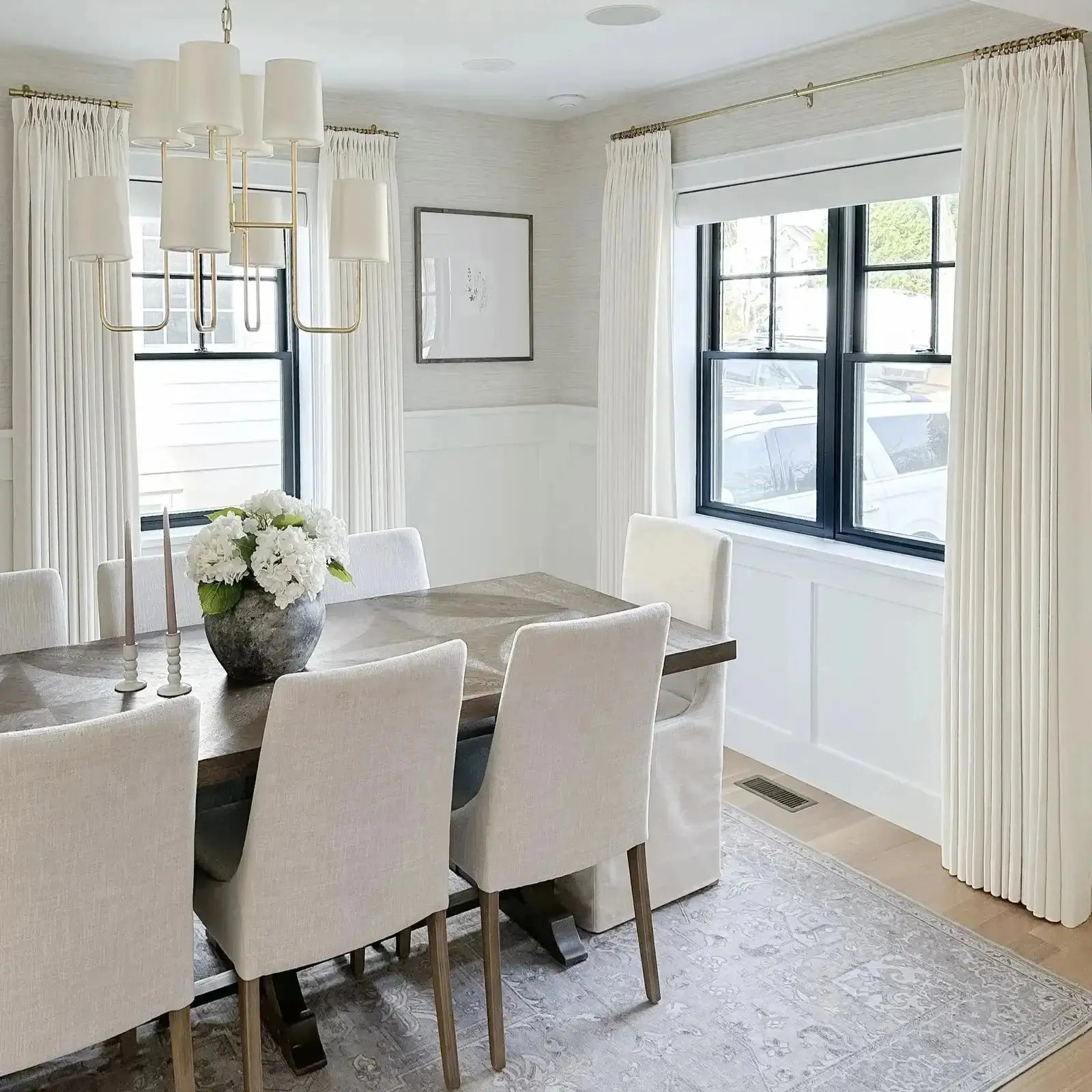 Isabella heavyweight cotton pleated drapery for elegant insulated interiors